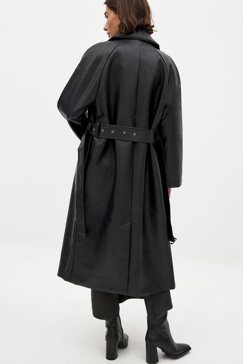 Belted Pu Trenchcoat Product Image