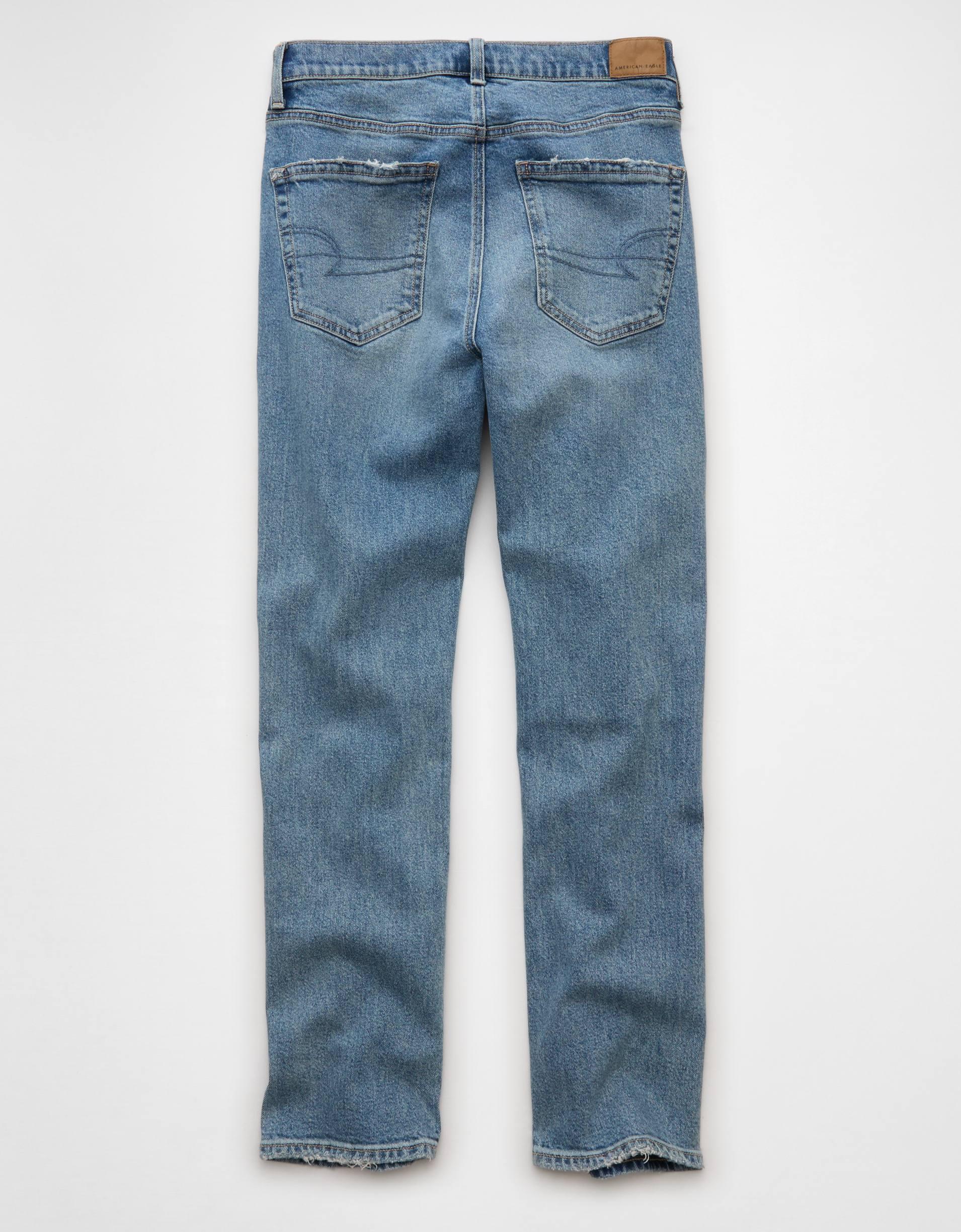 AE Stretch Super High-Waisted Ankle Straight Jean Product Image
