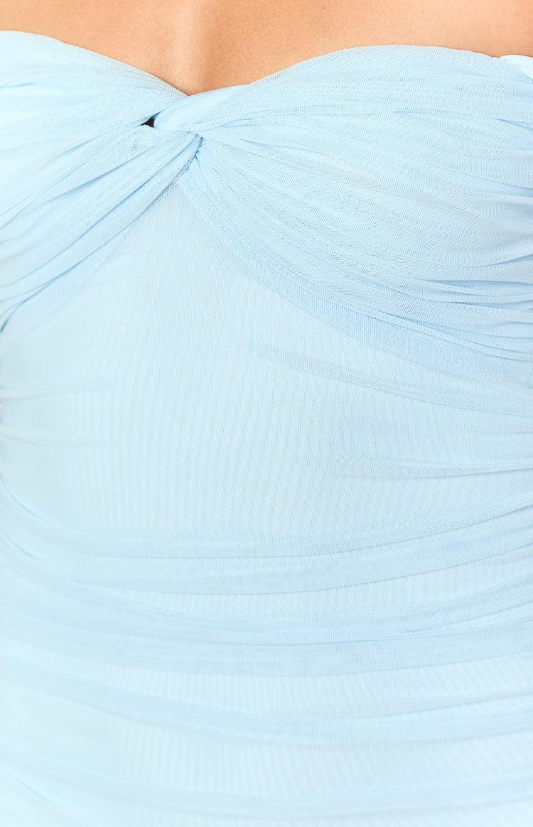 Dahla Blue Off The Shoulder Maxi Dress Baby Product Image