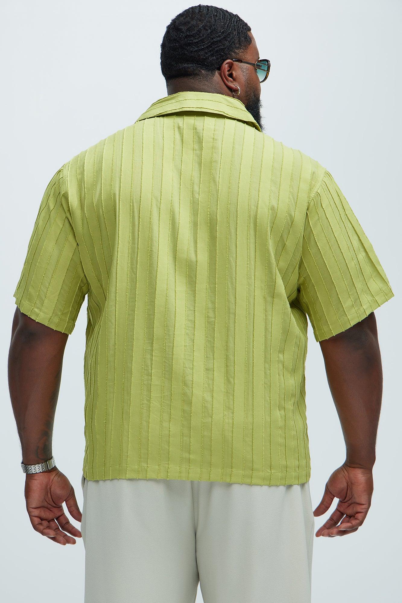 Charles Striped Shirt - Lime Product Image