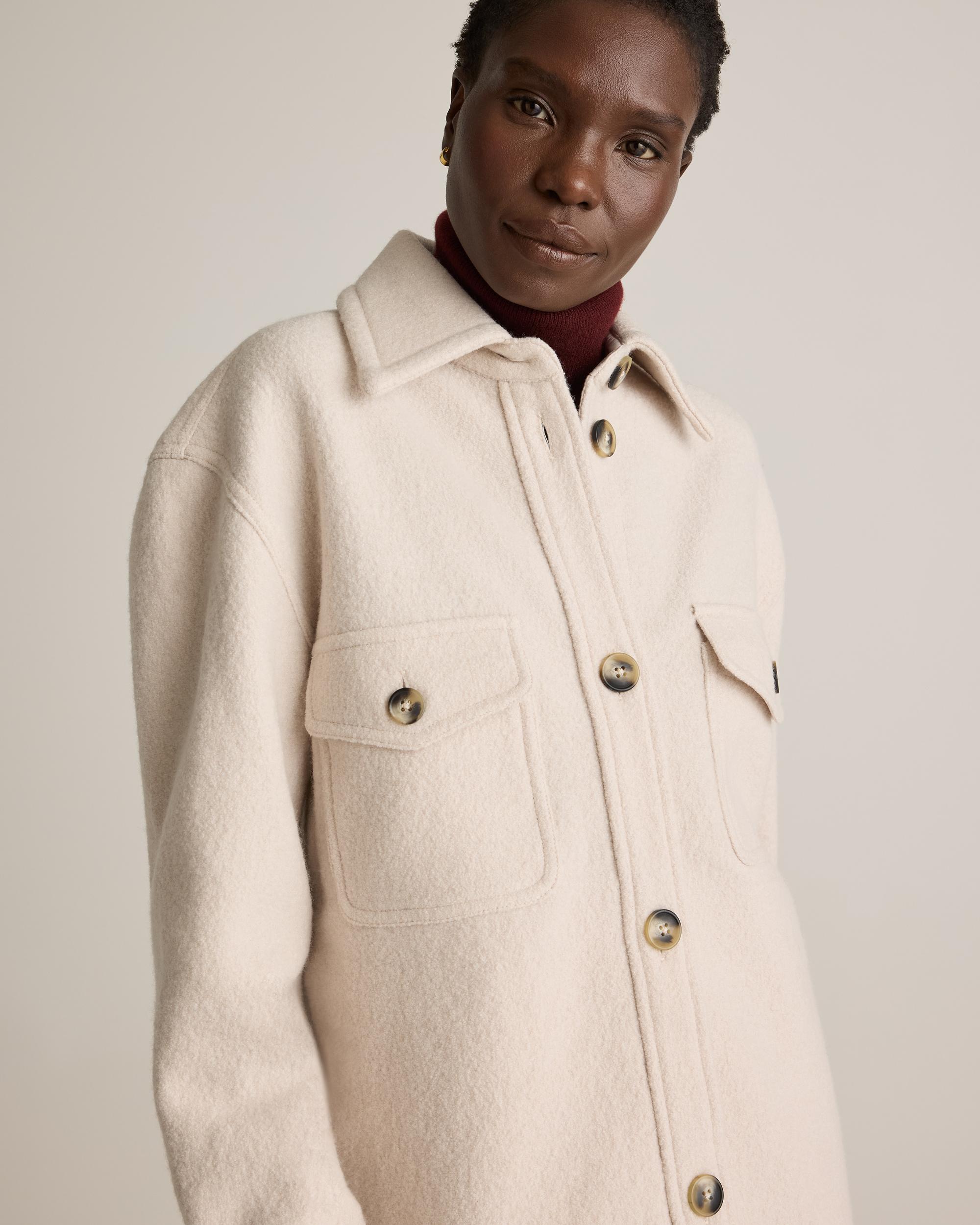 Quince | Women's 100% Merino Wool Long Shirt Jacket Product Image