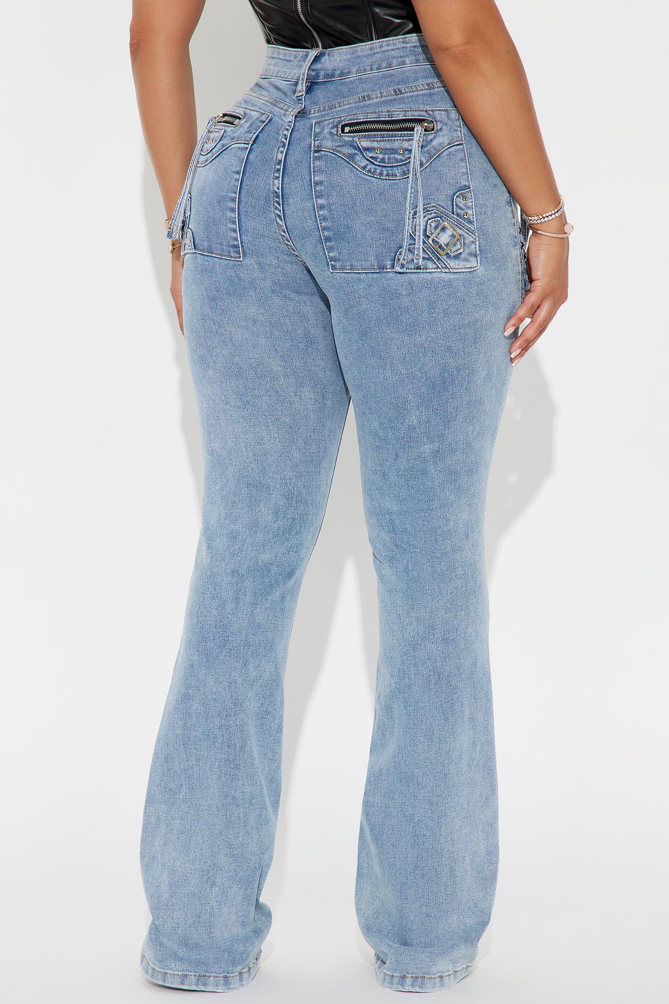 Get Through It Stretch Bootcut Jeans - Light Wash Product Image