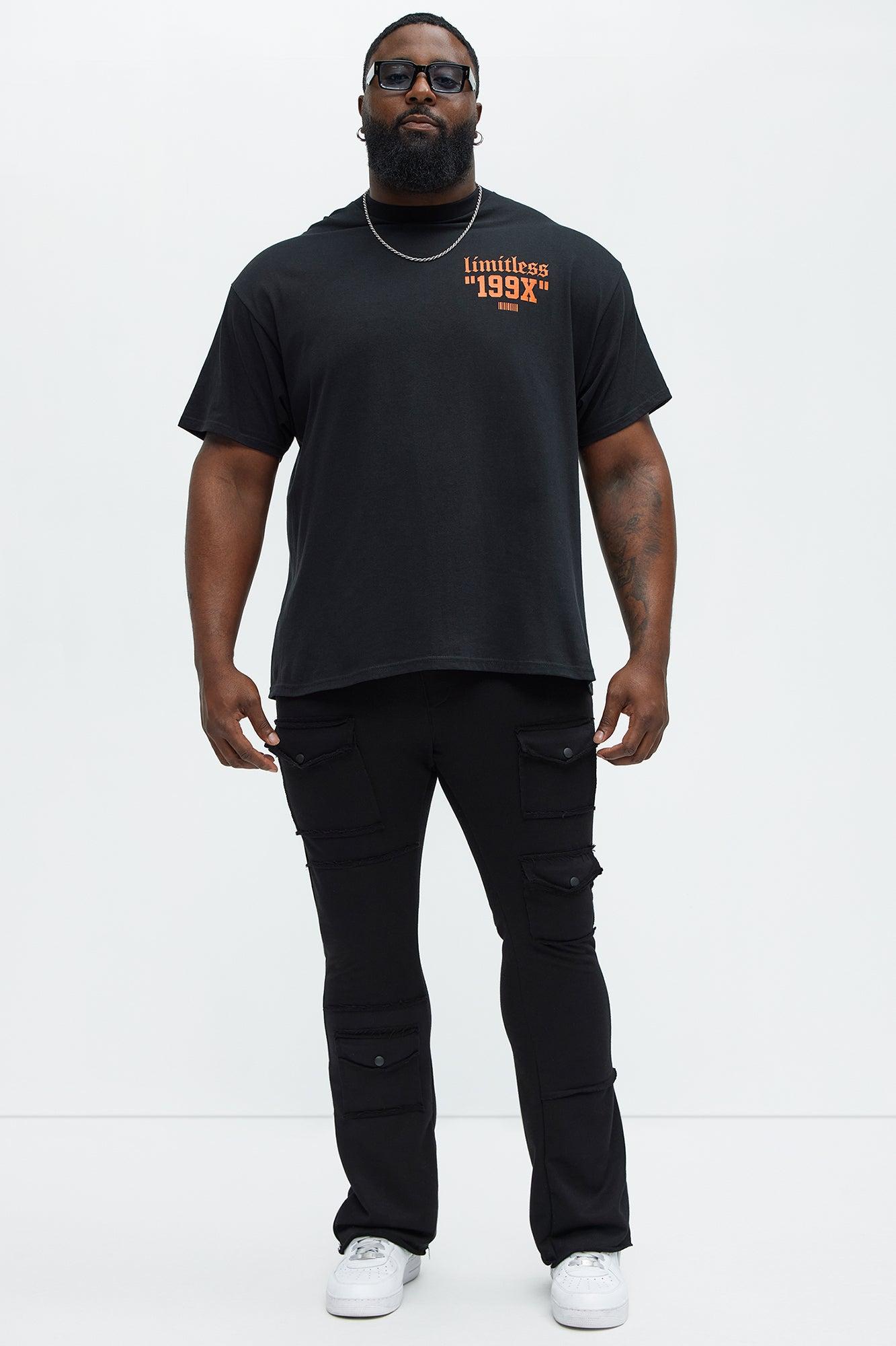 Extra Cargo Flared Sweatpants - Black Product Image