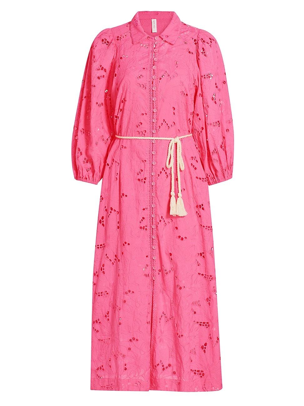 Womens Corfu Eyelet Cotton Shirtdress Product Image