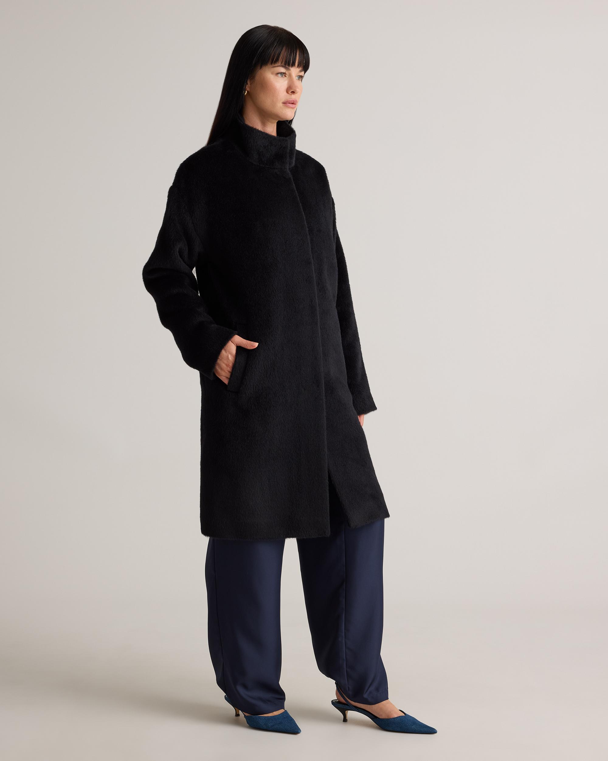 Quince | Women's Alpaca-Wool Stand Collar Coat Product Image