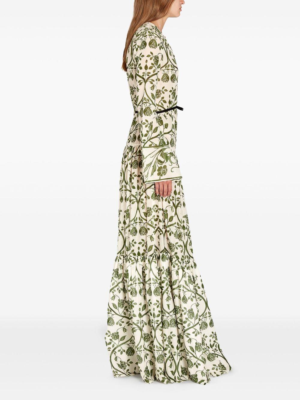 floral-print kaftan dress Product Image