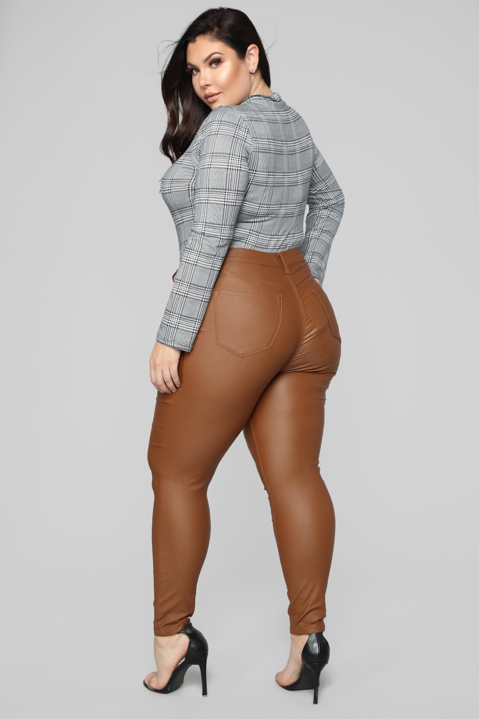 Double Dare Faux Leather Pants - Camel Product Image