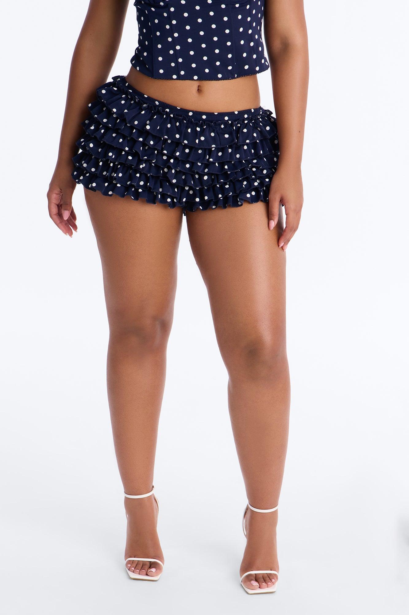 Lovely Day Polka Dot Bloomer Short - Navy Female Product Image