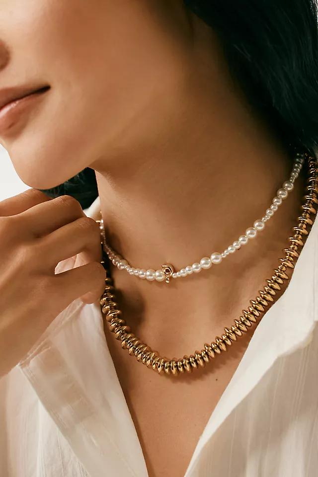 Gold Beaded Necklace Product Image