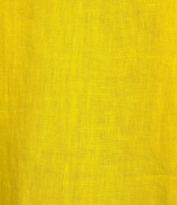 Bryn Walker Fran Light Linen Boat Neck 3/4 Sleeve High-Low Shirt Product Image