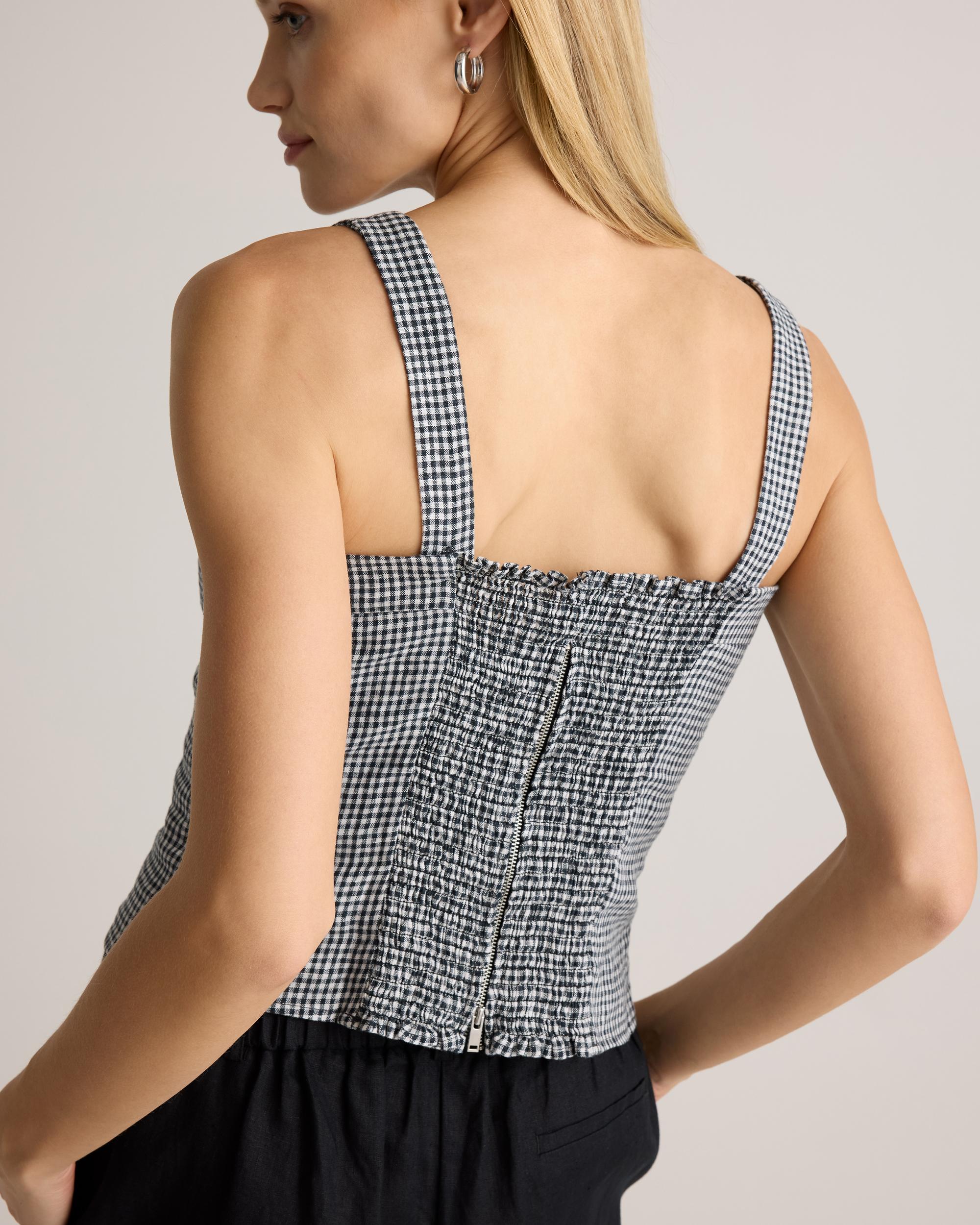 Quince | Women's 100% European Linen Fitted Tank Top Product Image