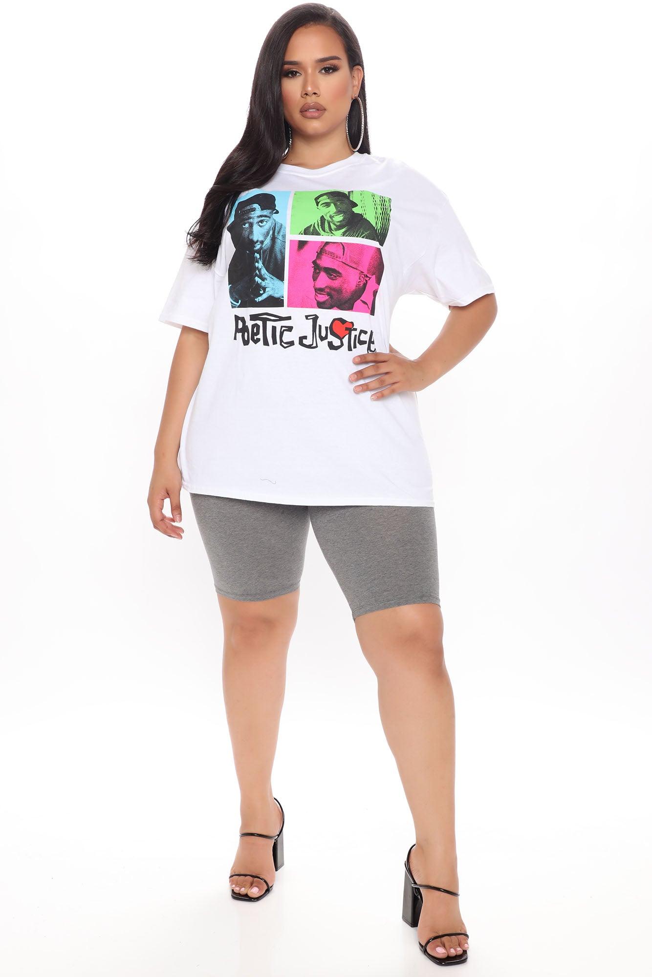 Natalee Biker Shorts - Grey Product Image