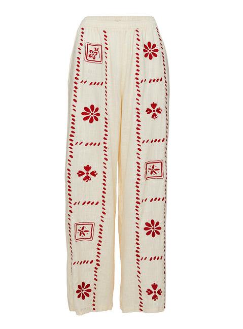 Grazia Pants Cream / Red Product Image