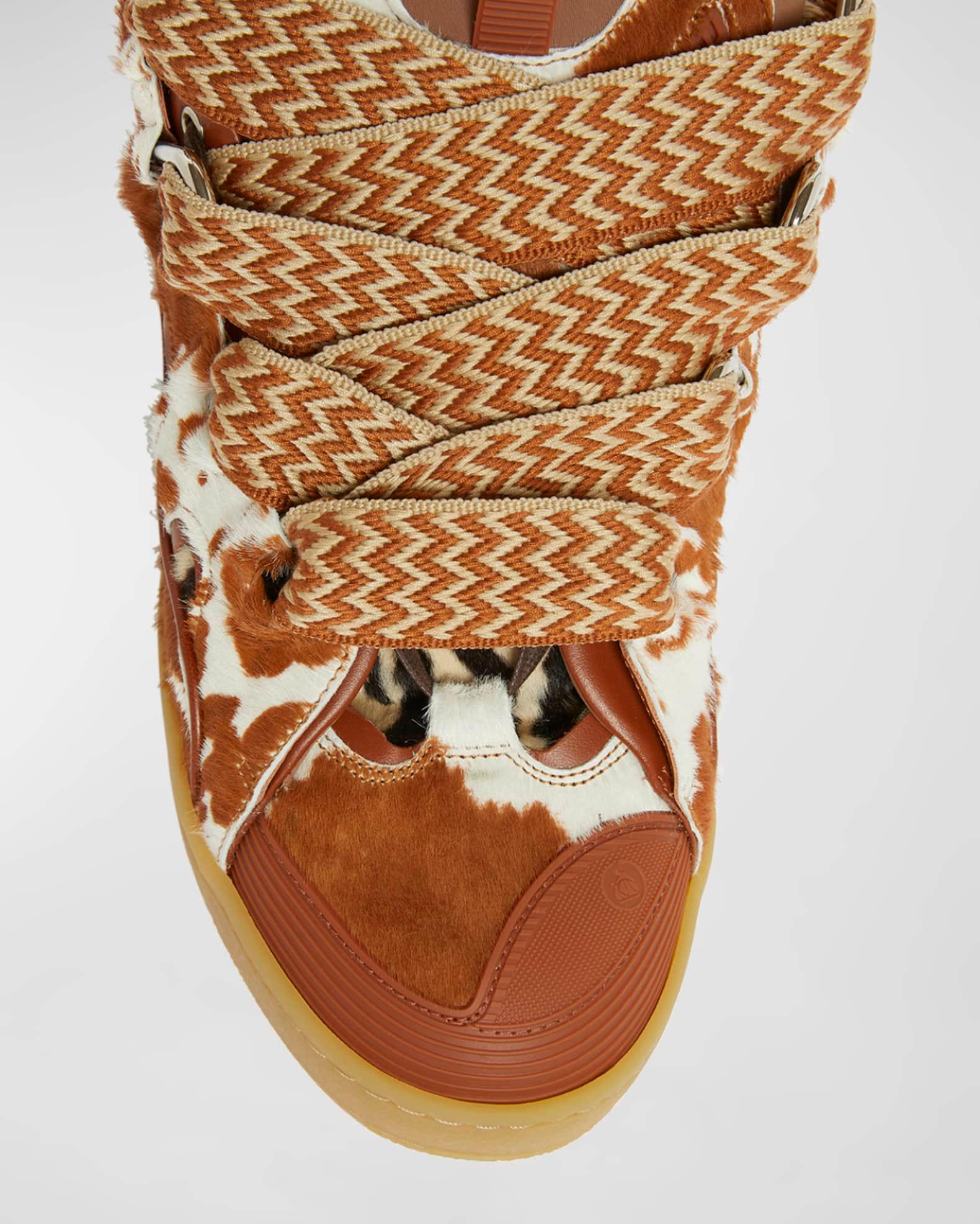 Men's Curb Pony-Effect Low-Top Sneakers Product Image