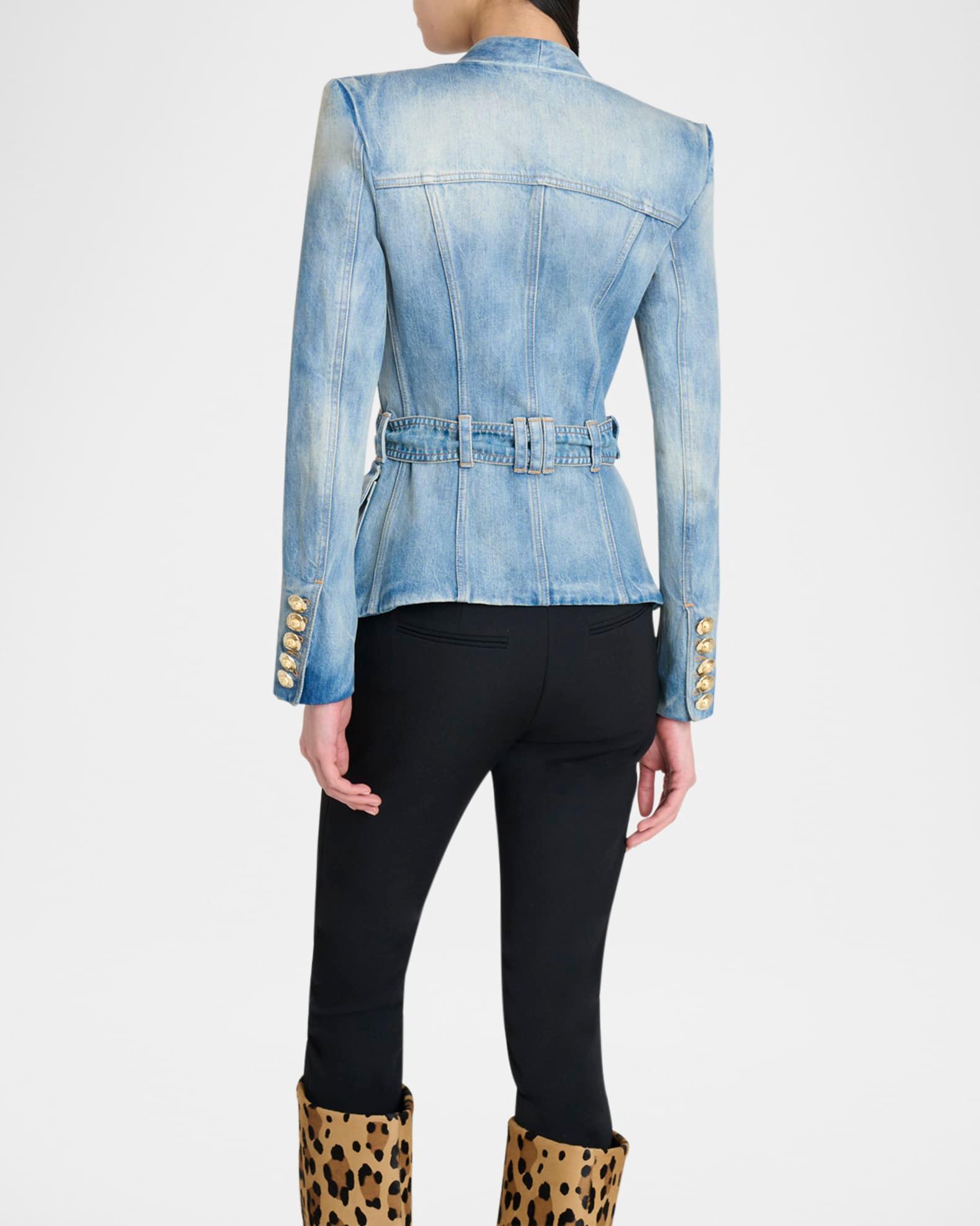 Belted Denim Jacket Product Image