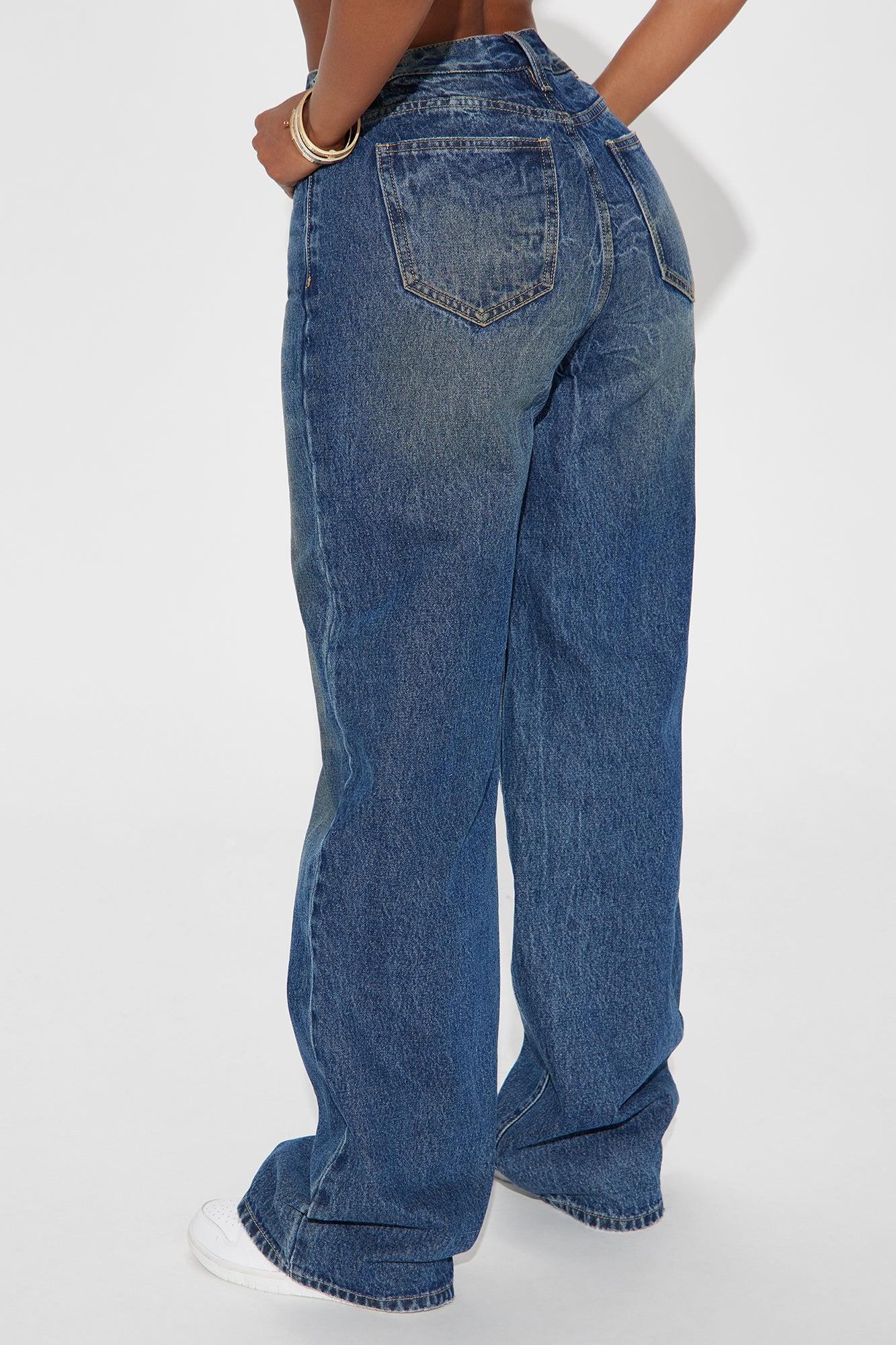 Seeing Potential Tinted Straight Leg Jeans - Vintage Wash Product Image