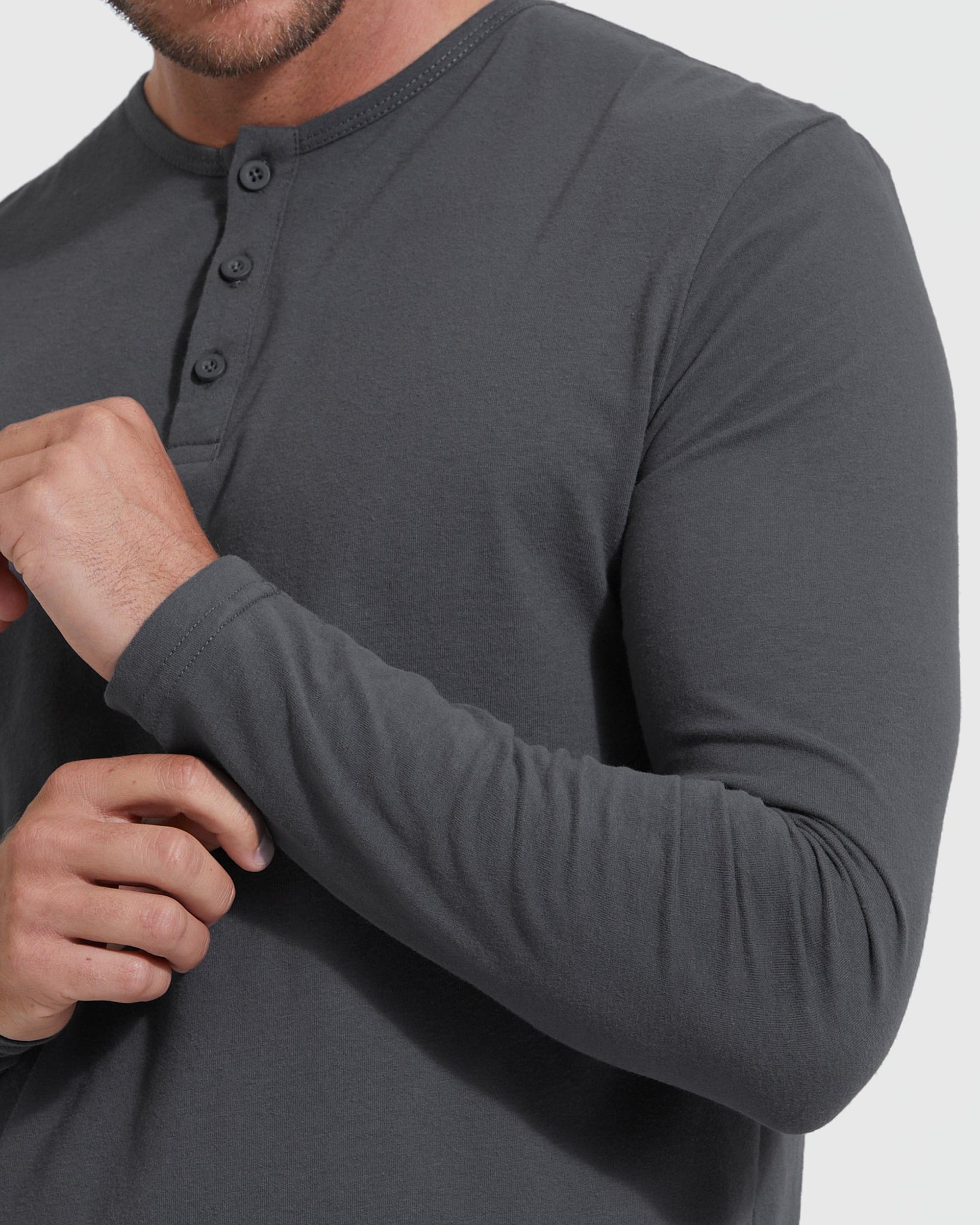Carbon Classic Long Sleeve Henley Product Image
