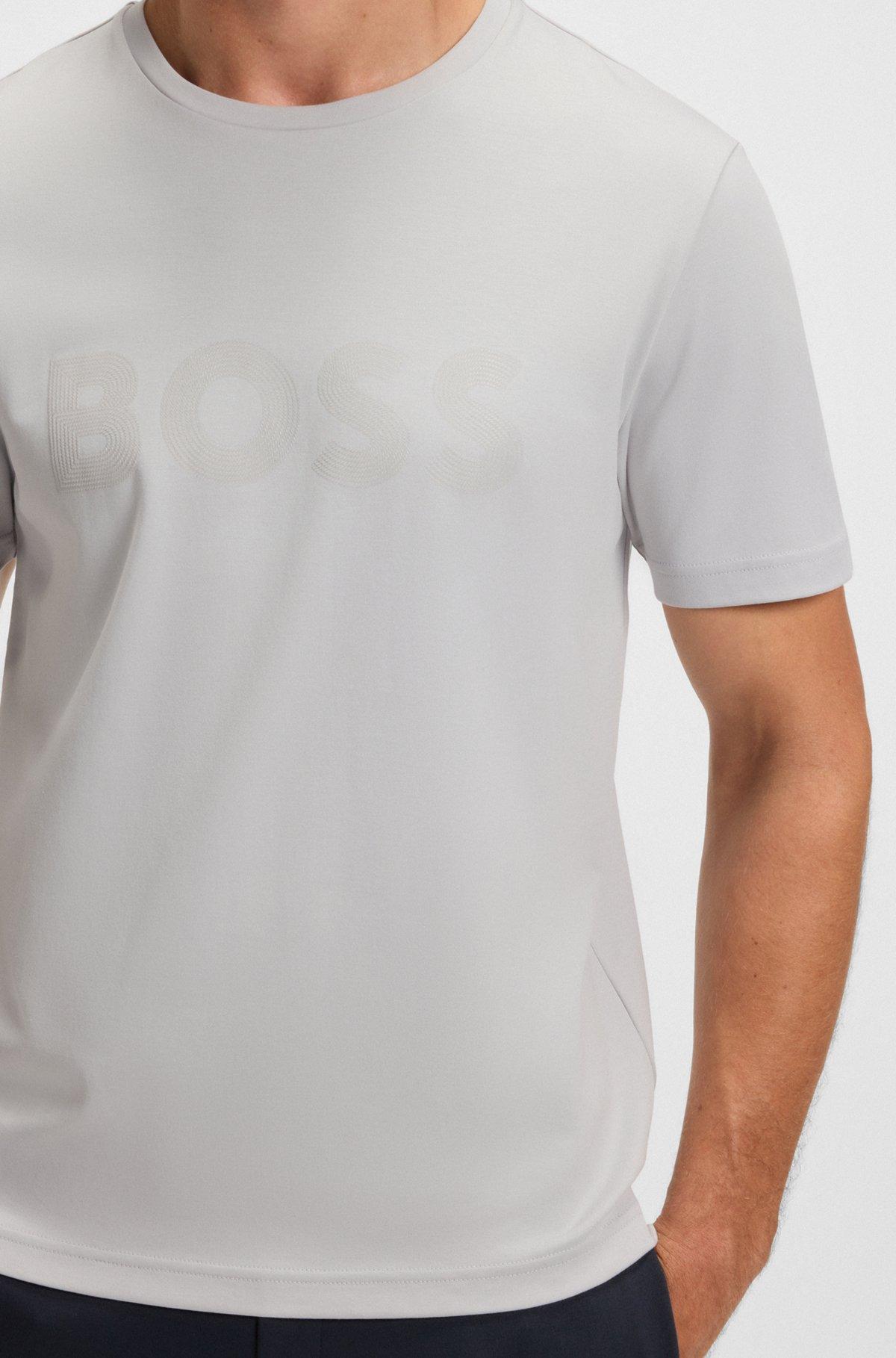 Pima-cotton T-shirt with gloss logo Product Image