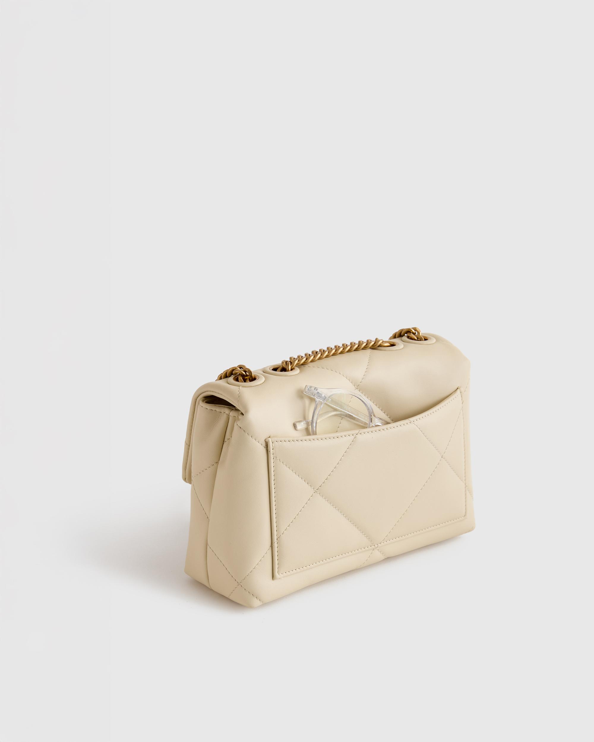 Quince | Women's Italian Leather Diamond Quilted Small Shoulder Bag Product Image