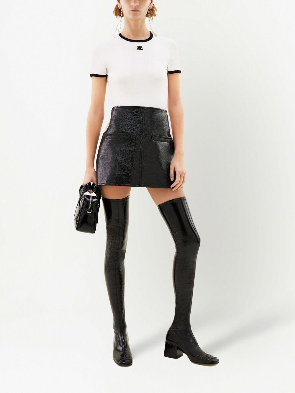 contrast-trim cotton T-shirt Product Image