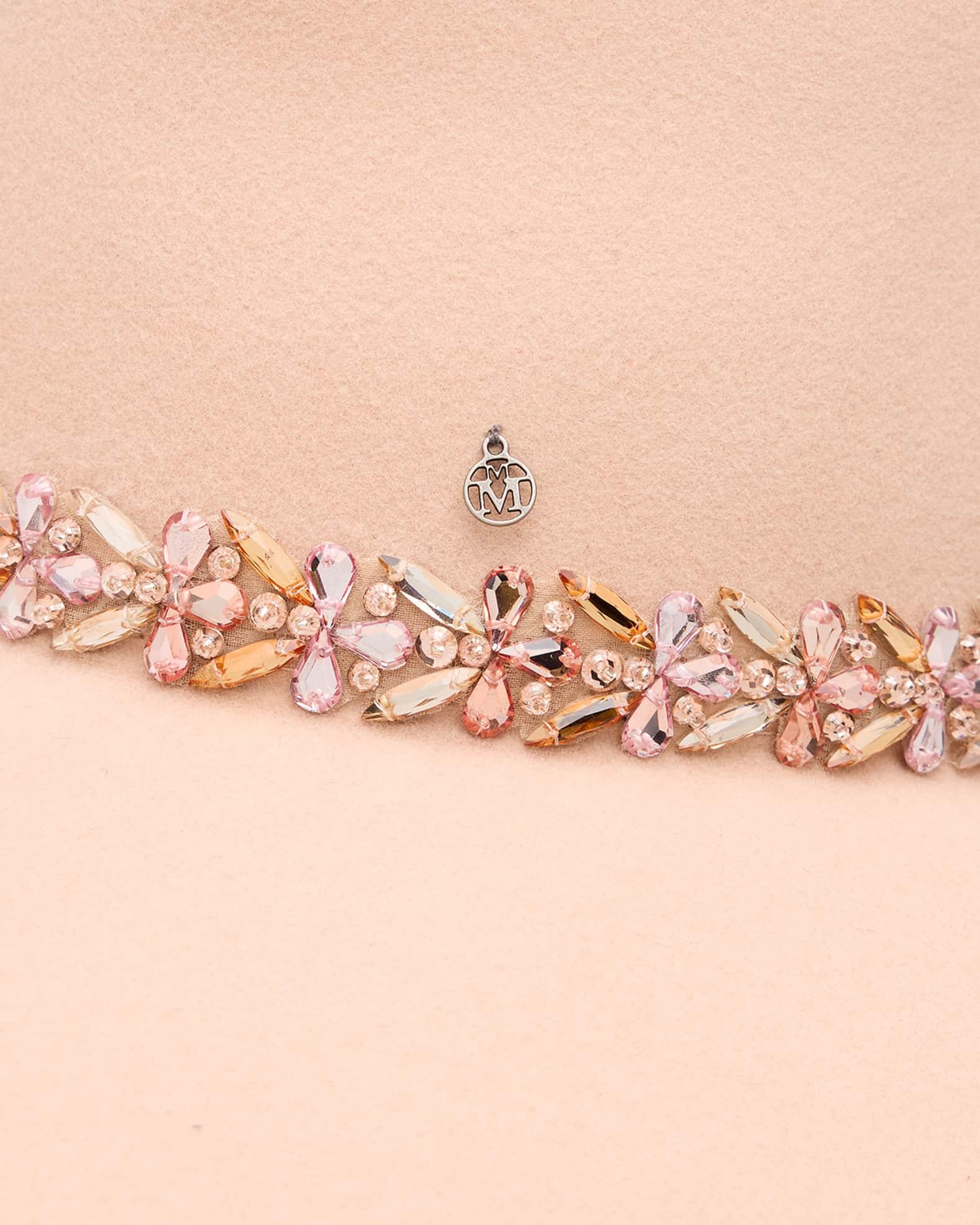 Anne Jewel Strass Felt Wool Fedora Hat Product Image