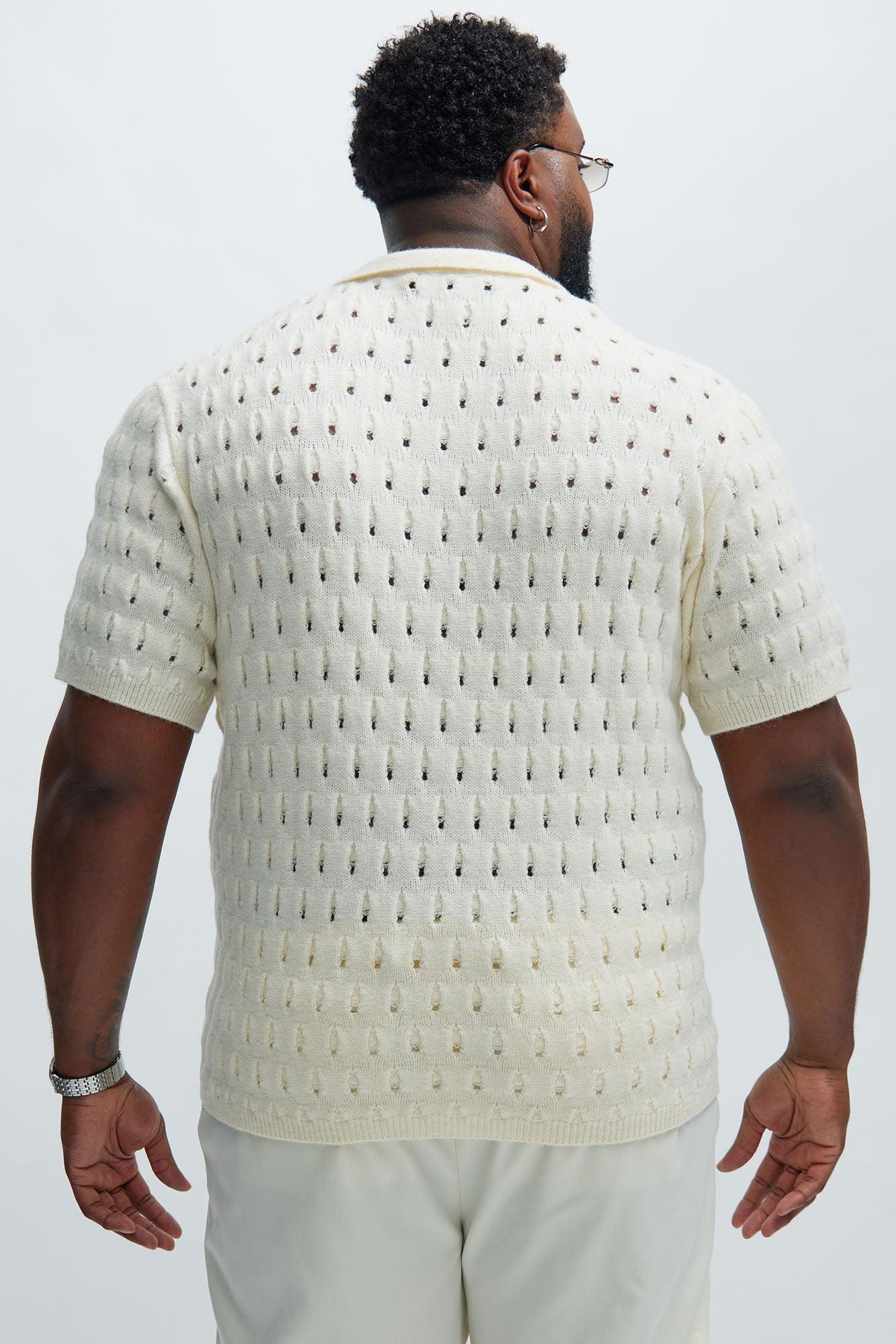 Jaxton Textured Polo - Cream Product Image