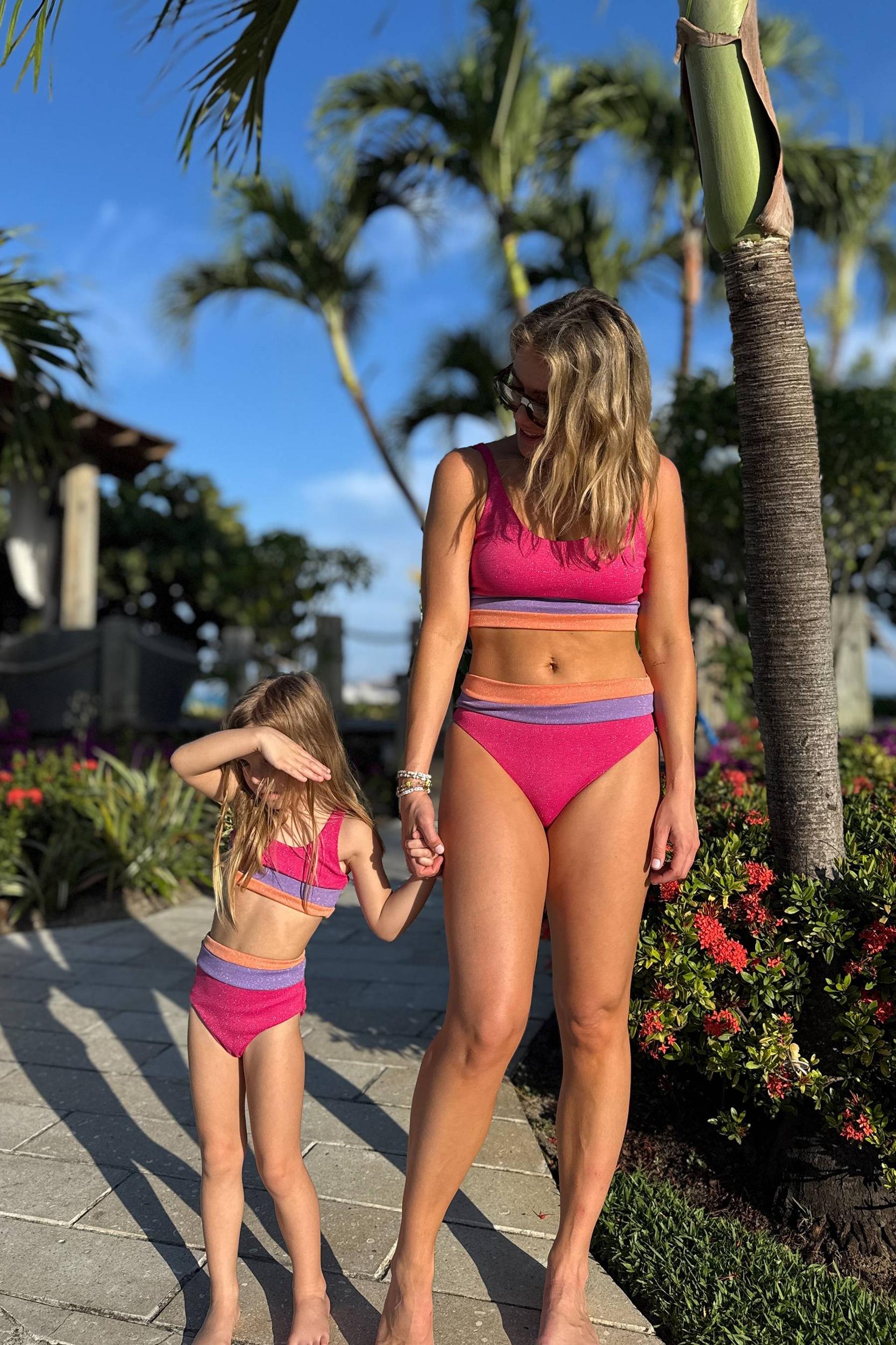 Heidi Bottom Coral Bay Colorblock Scrunch Product Image