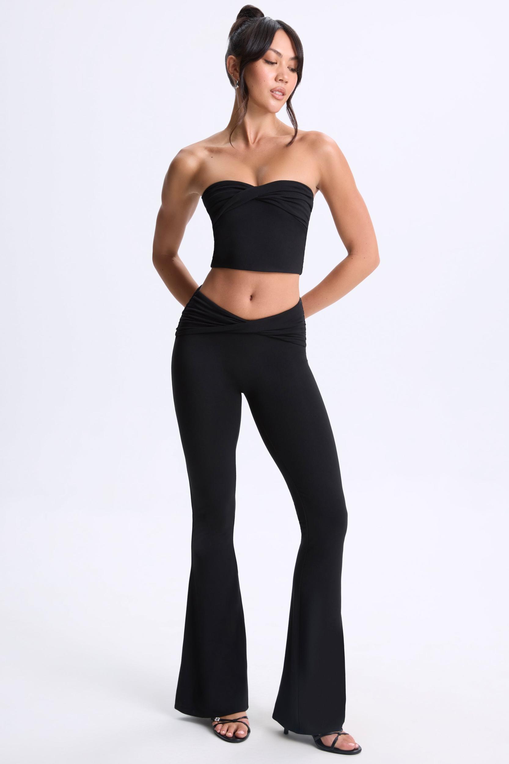 Twist-Front Bandeau Top in Black Product Image
