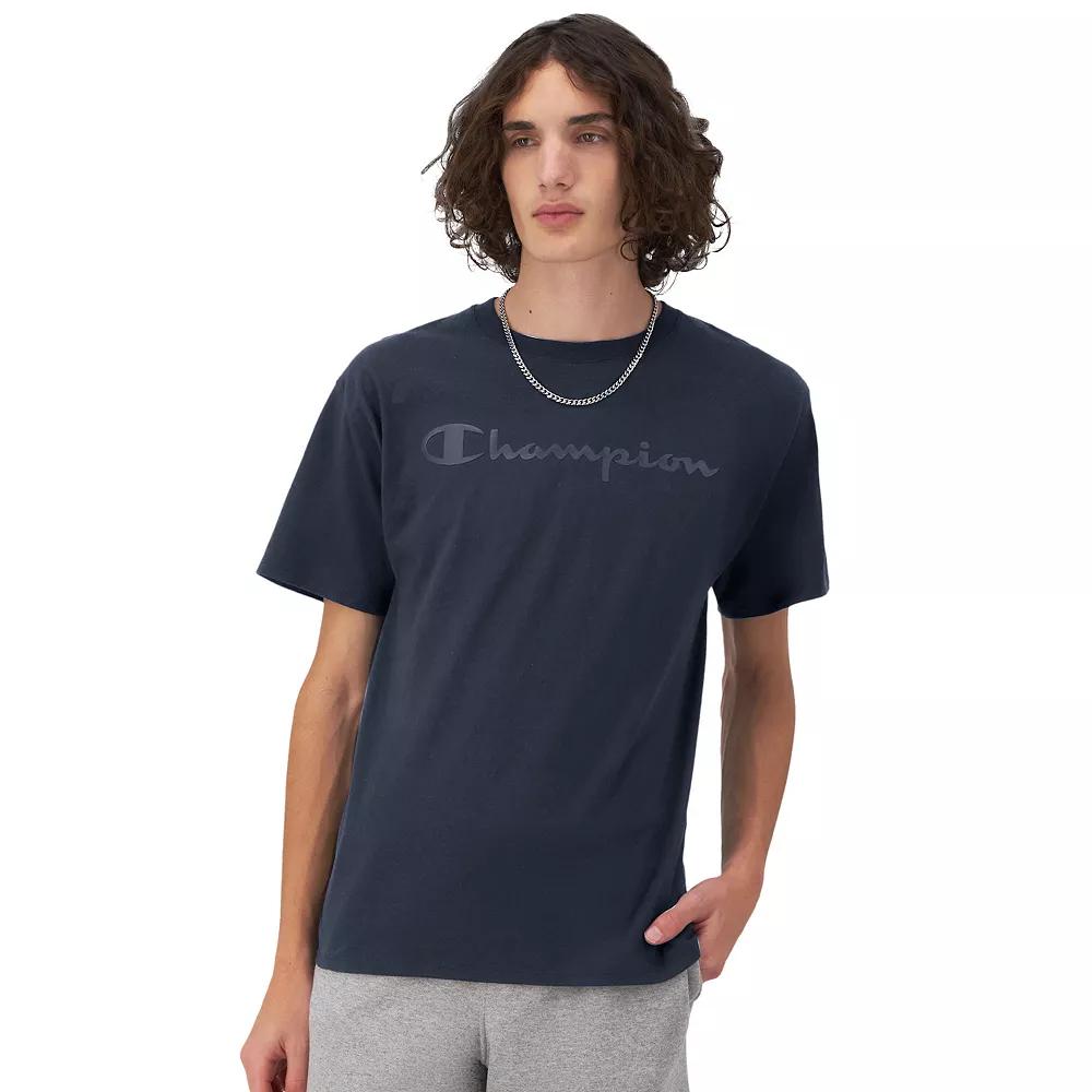 Men's Champion® Logo Tee, Size: Large, Blue Product Image