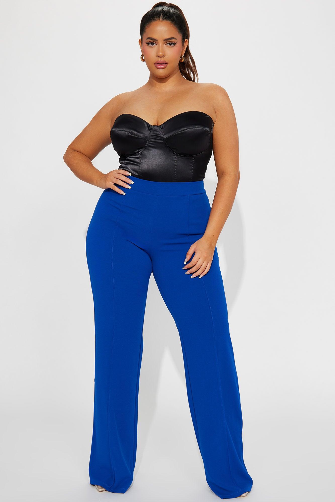 Tall Victoria High Waisted Dress Pants - Royal Product Image