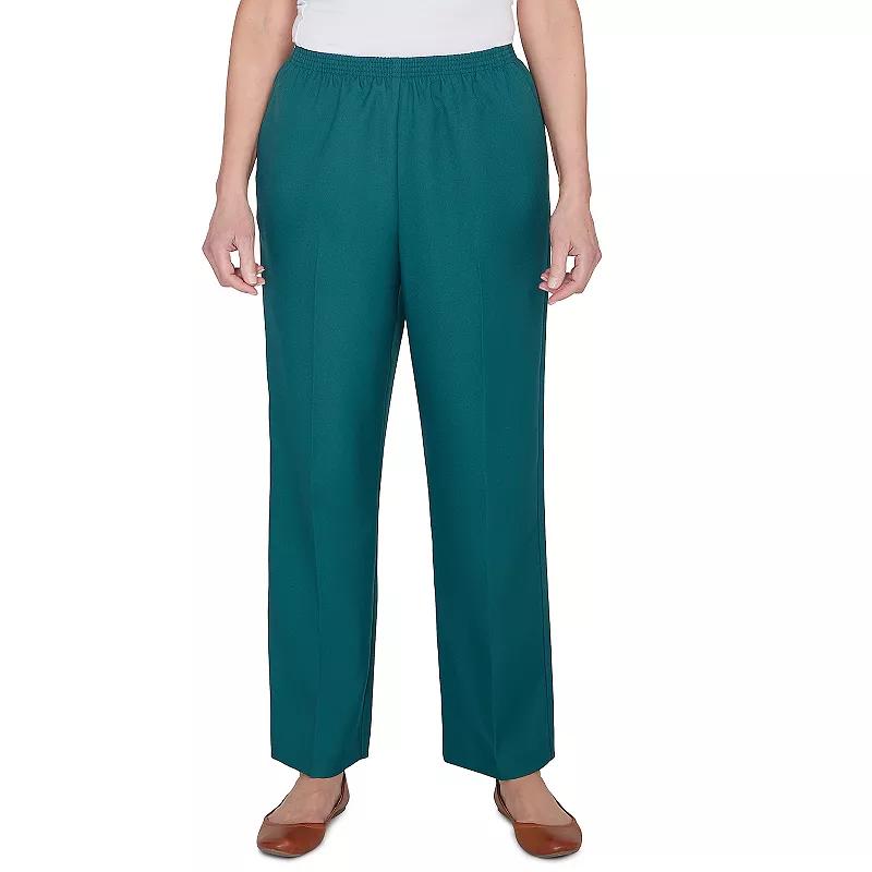 Petite Alfred Dunner All Around Elastic Waist Medium Length Pants, Women's,  Product Image