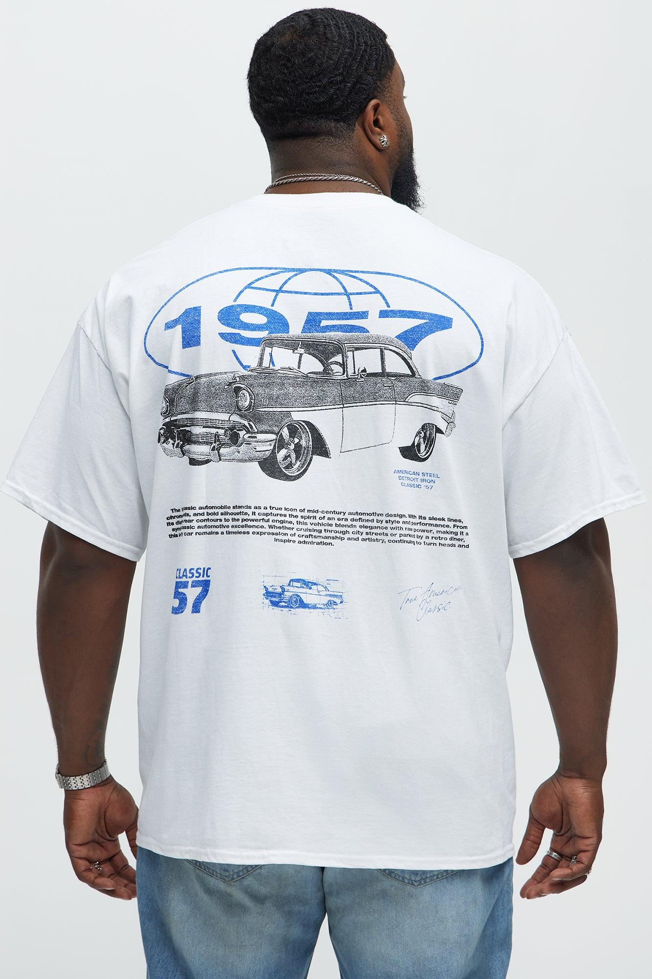 Classic 57 Oversized Short Sleeve Tee - White Male Product Image