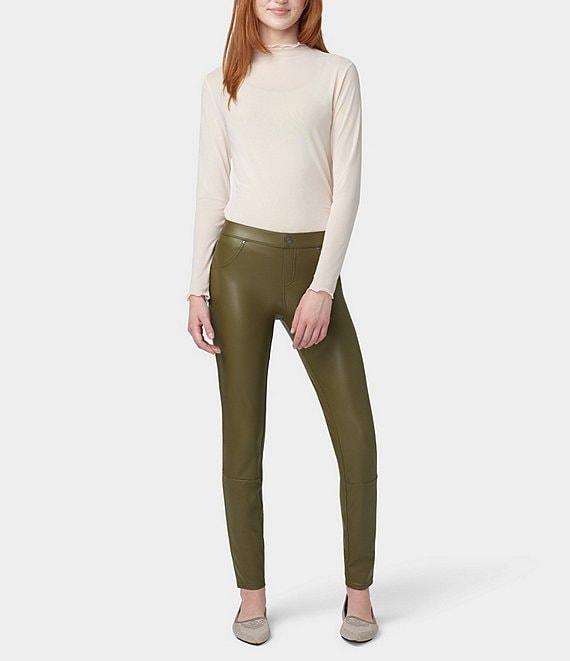 HUE Leatherette Mid-Rise Leggings Product Image