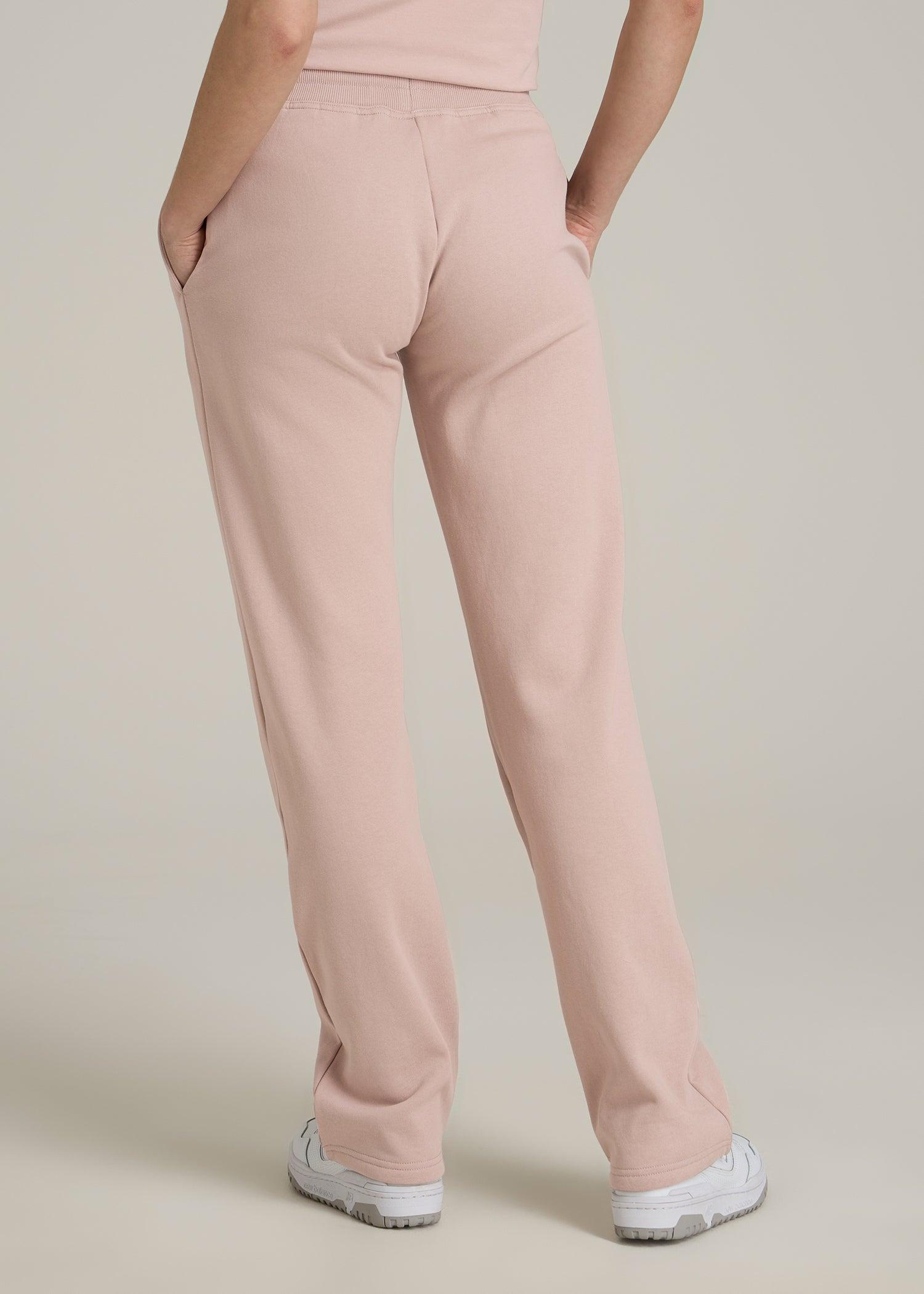 Wearever Fleece Open-Bottom Sweatpants for Tall Women in Desert Rose Female Product Image