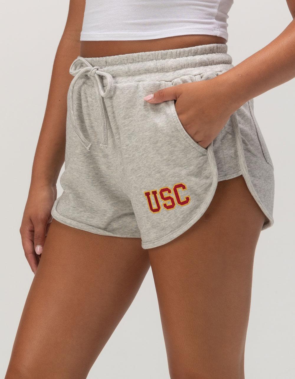 HYPE AND VICE USC Womens Shorts - HEATHER GRAY Product Image