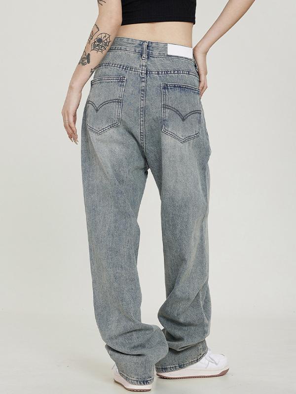 Vintage Light Wash Boyfriend Jeans Product Image