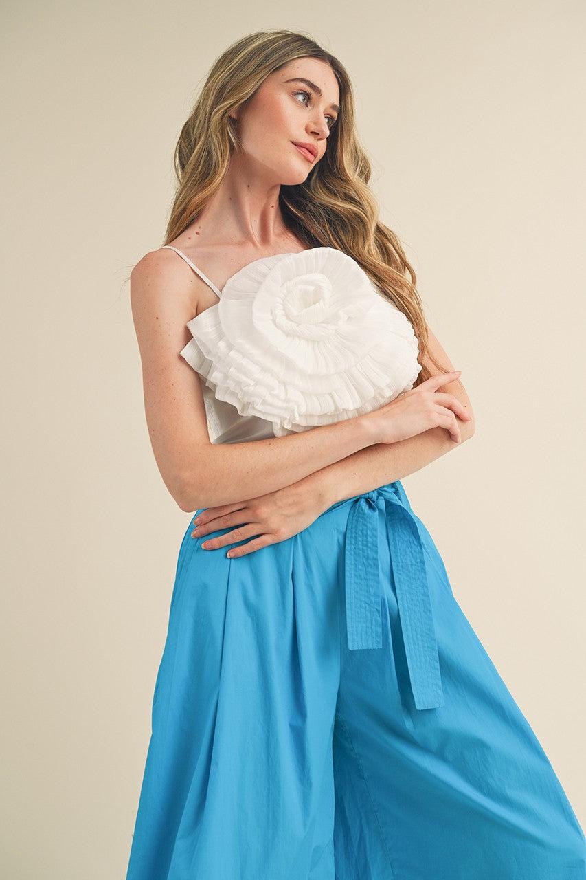 Rosette Satin Crop Top Product Image