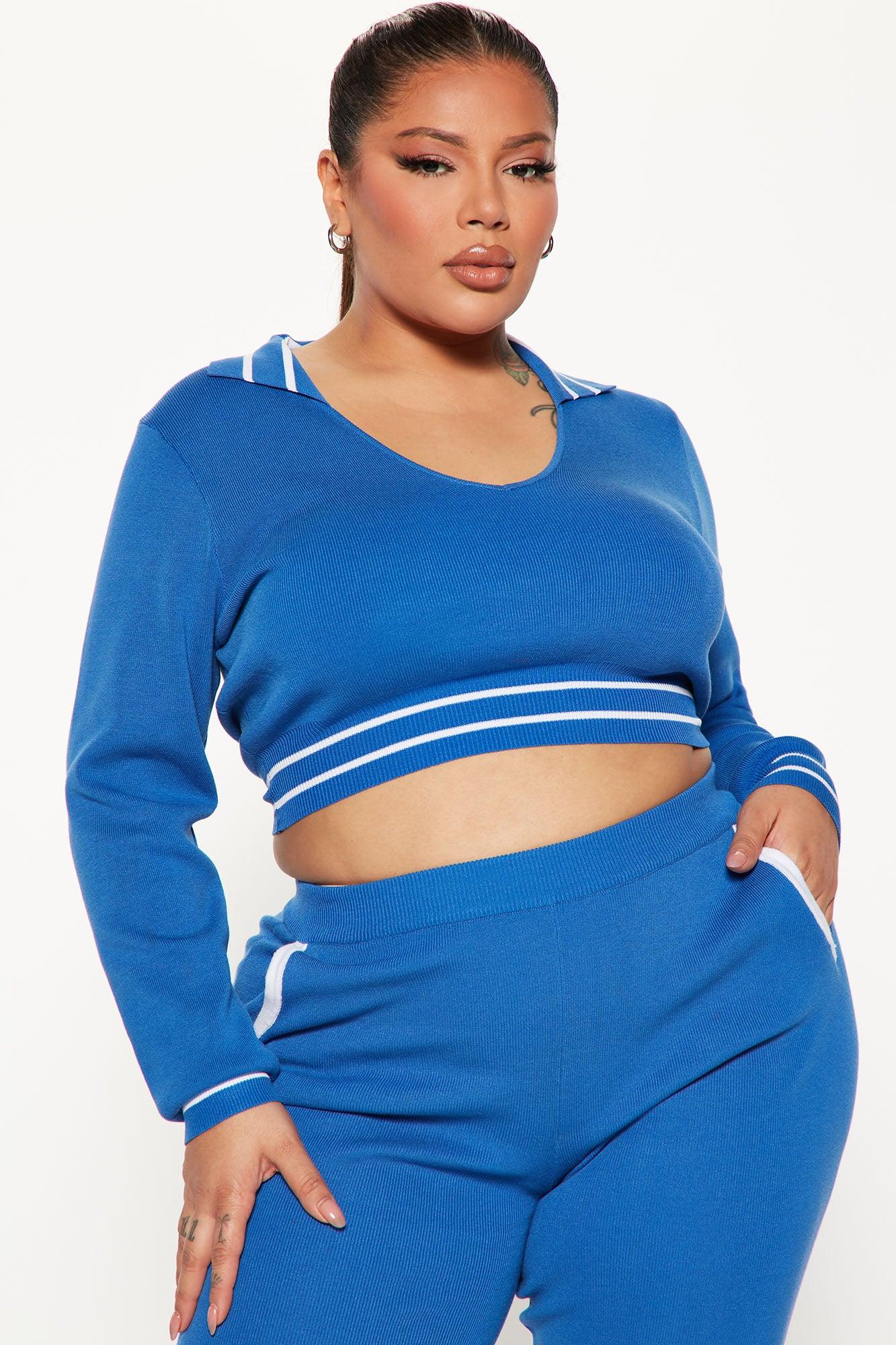 Stay With Me Sweater Pant Set  - Blue Female Product Image