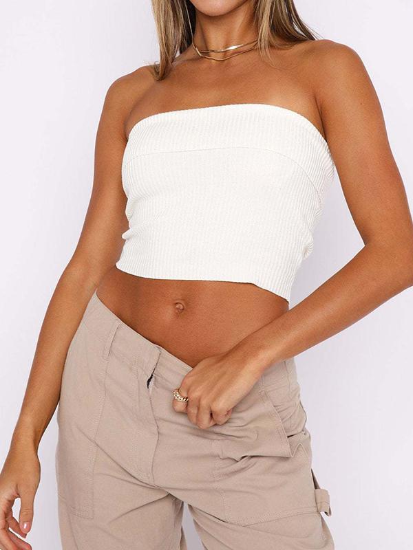 Solid Color Bandeau Top Product Image