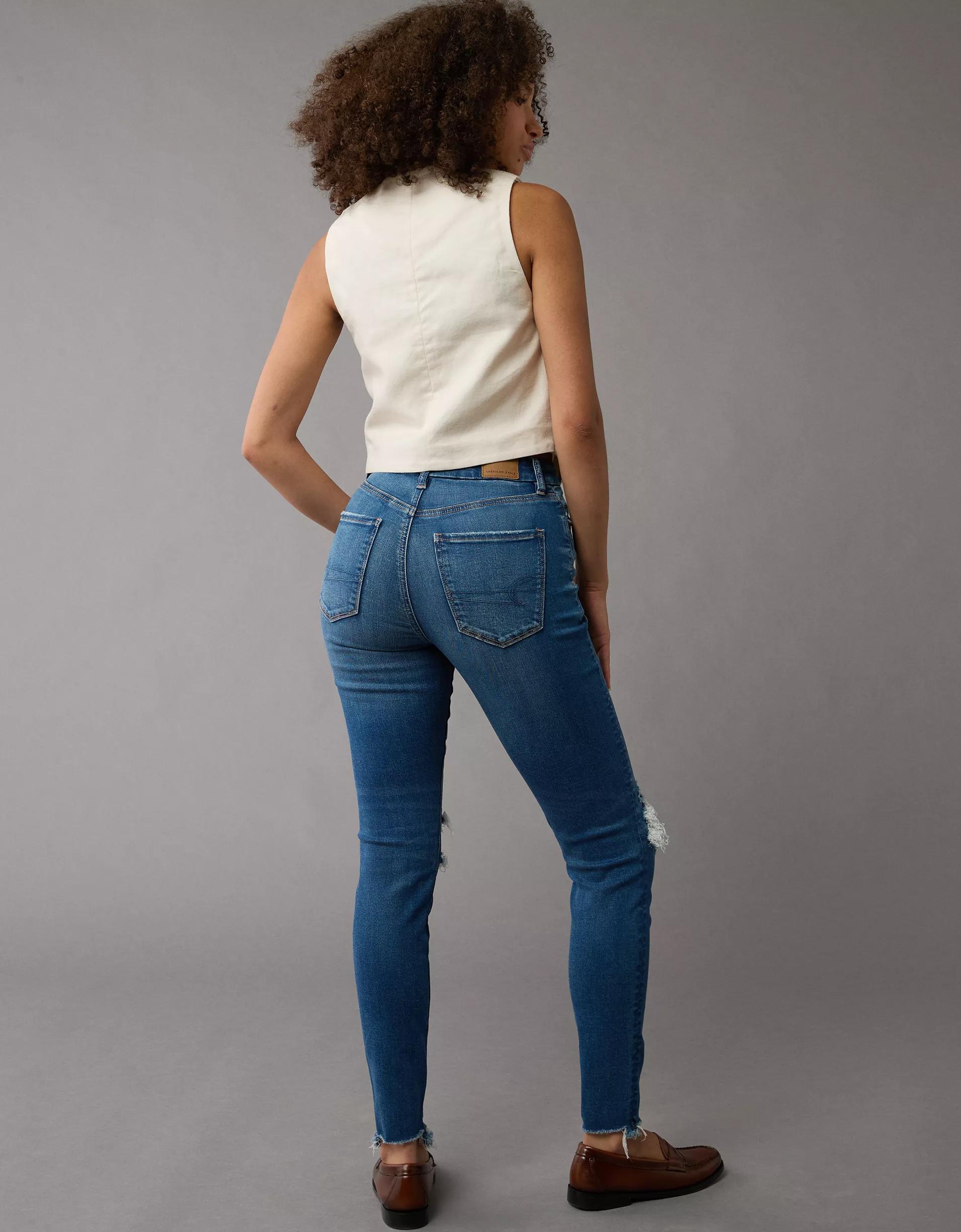 AE Next Level Curvy Ripped High-Waisted Jegging Product Image