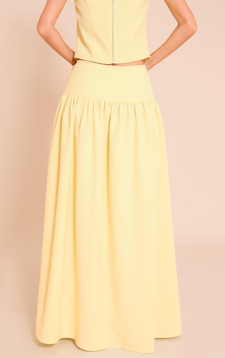 Lemon Woven Pleated Midaxi Skirt Product Image