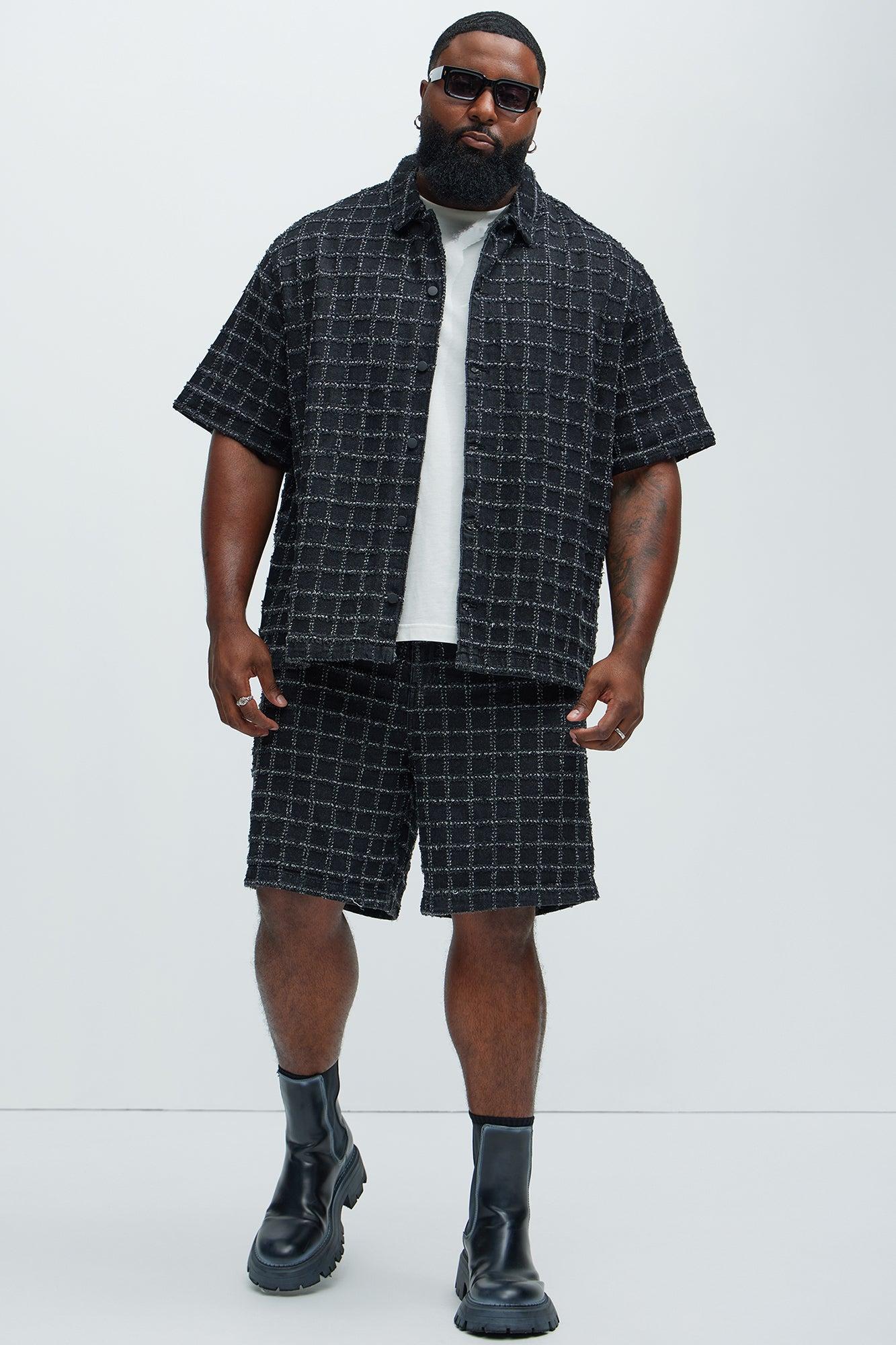 Saturday Morning Distressed Denim Shirt - Black Product Image