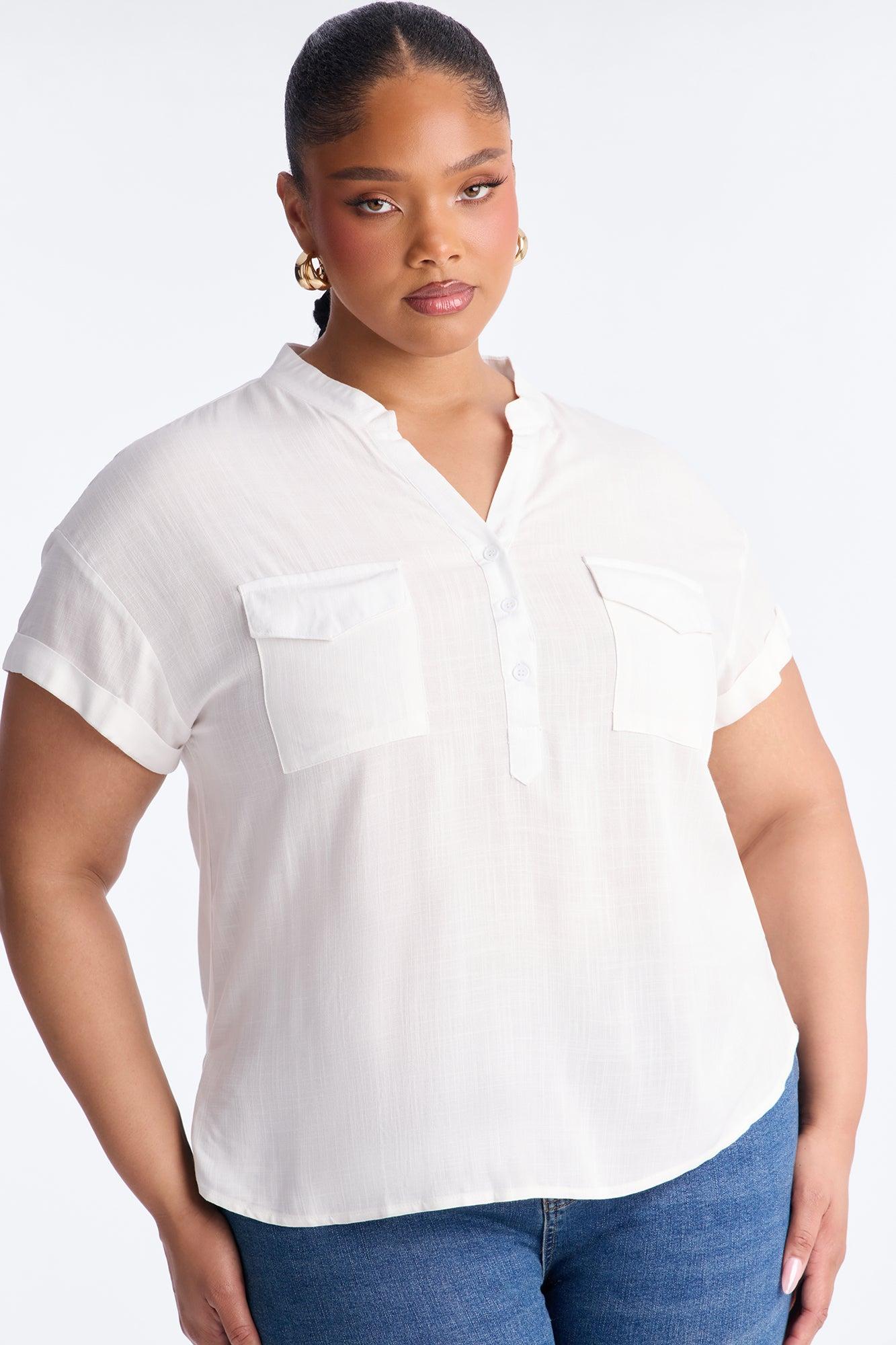 Always Carried Away Linen Top - Off White Female Product Image