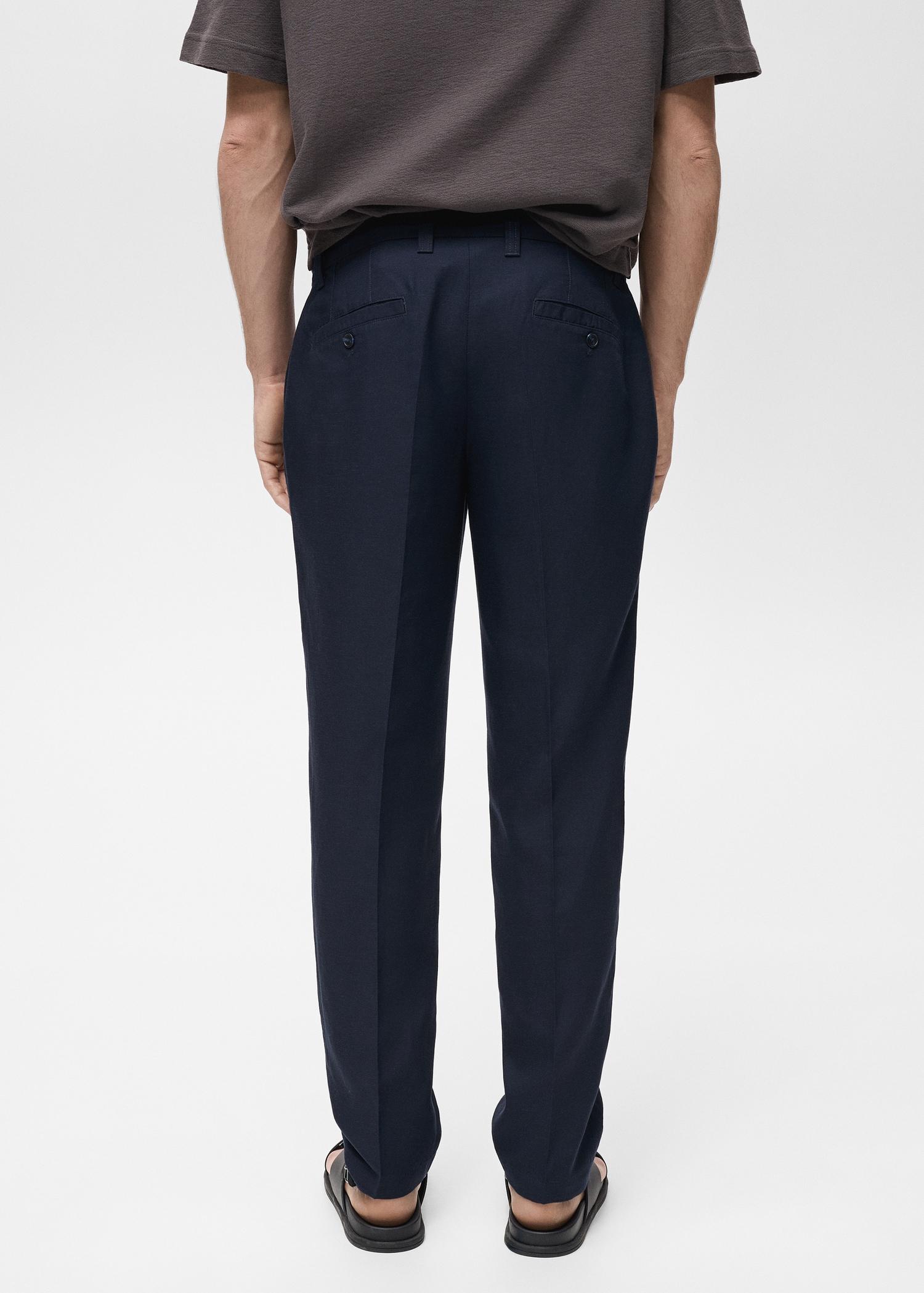 Slim fit linen pants - Men | MANGO USA Product Image