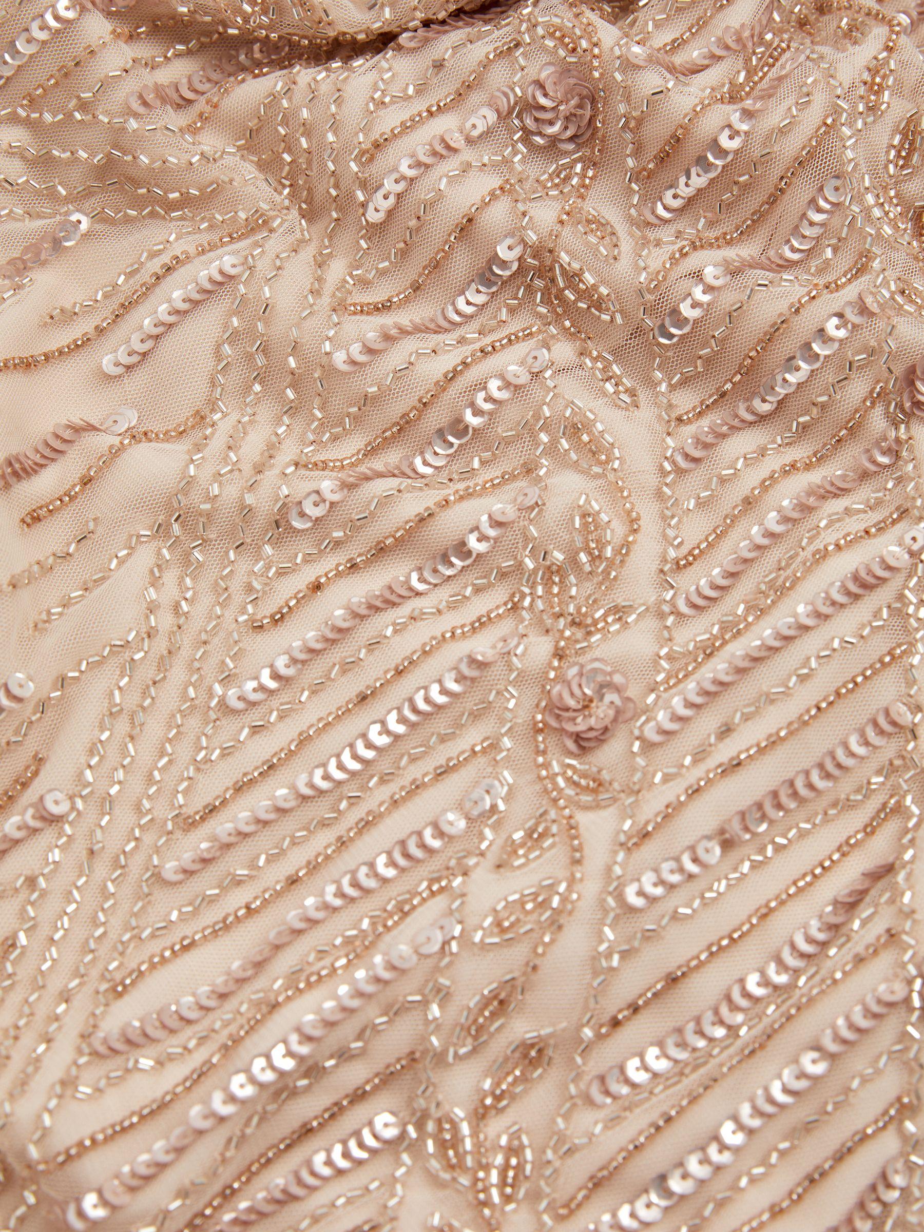 Ava Nude Raishma Nude Embellished Cross Front Maxi Dress Product Image