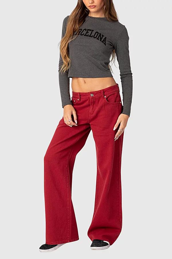 Edikted Roman Low Rise Slouchy Jeans Womens at Urban Outfitters Product Image
