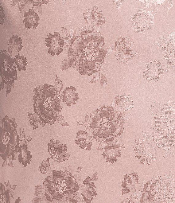 Allison & Kelly Printed Jacquard Square Neck Spaghetti Strap Dress Product Image