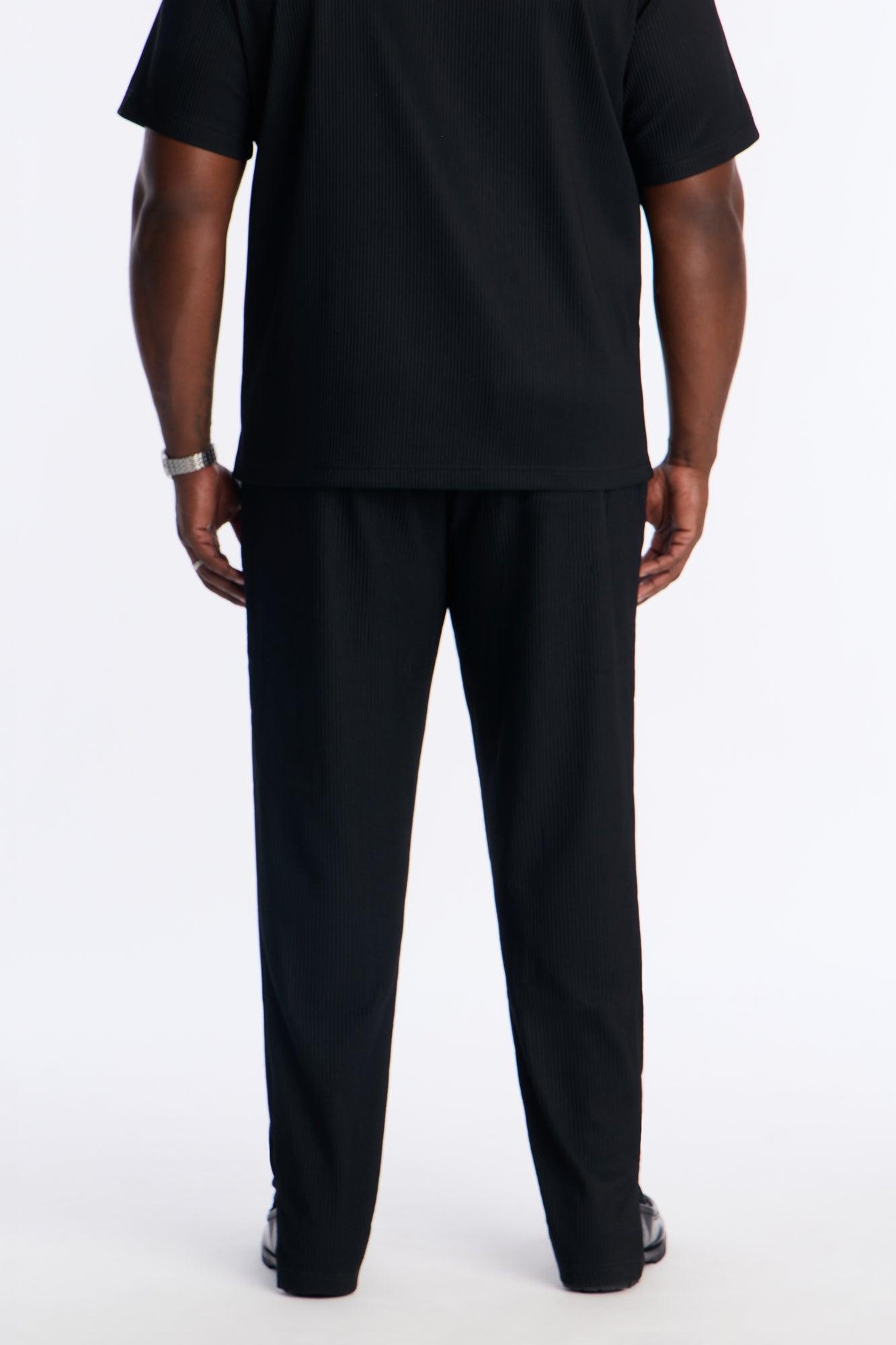 Show Up Slim Slit Pants - Black Product Image