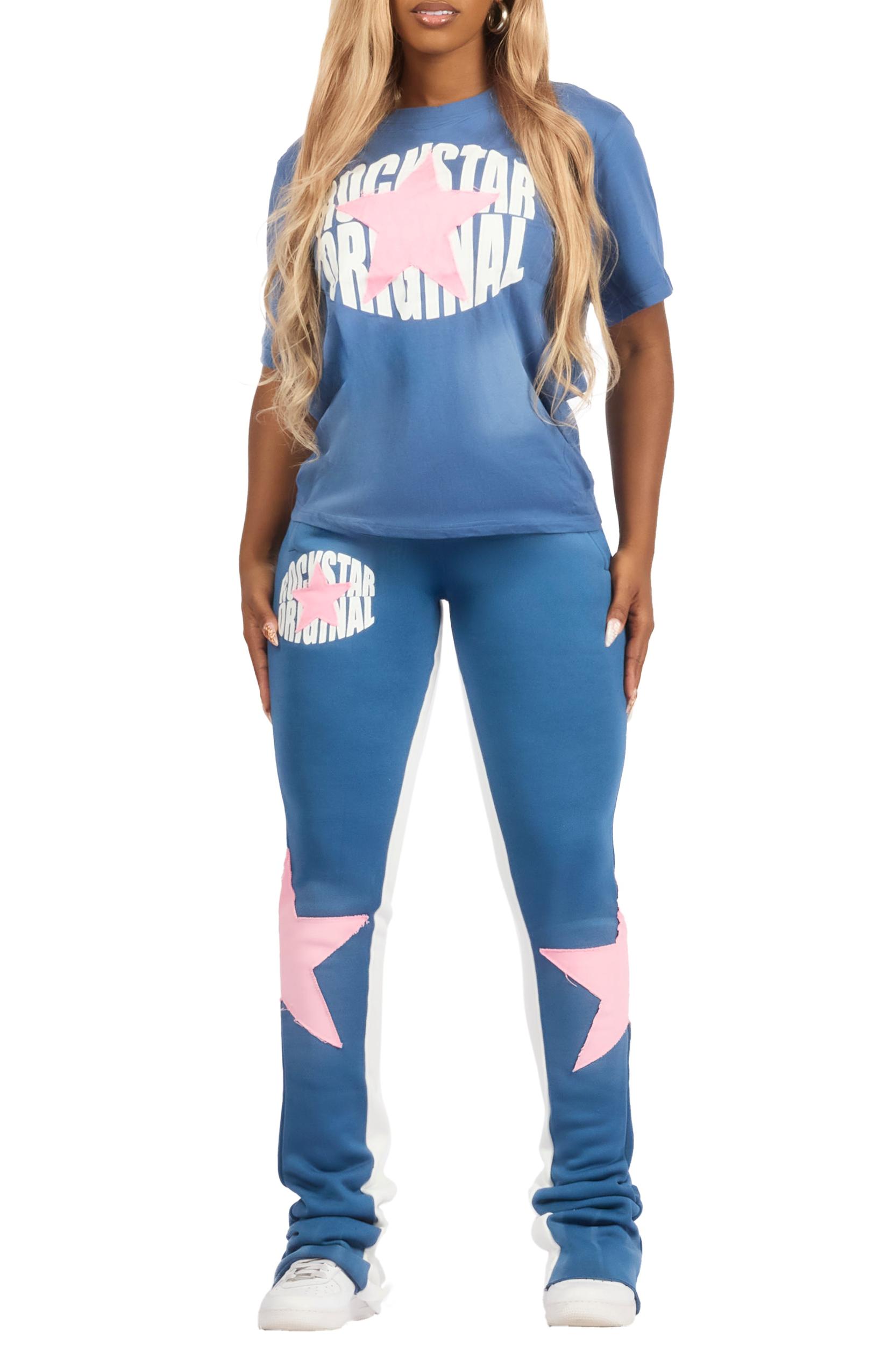 Kaliyah Navy T-Shirt Trackset Female Product Image