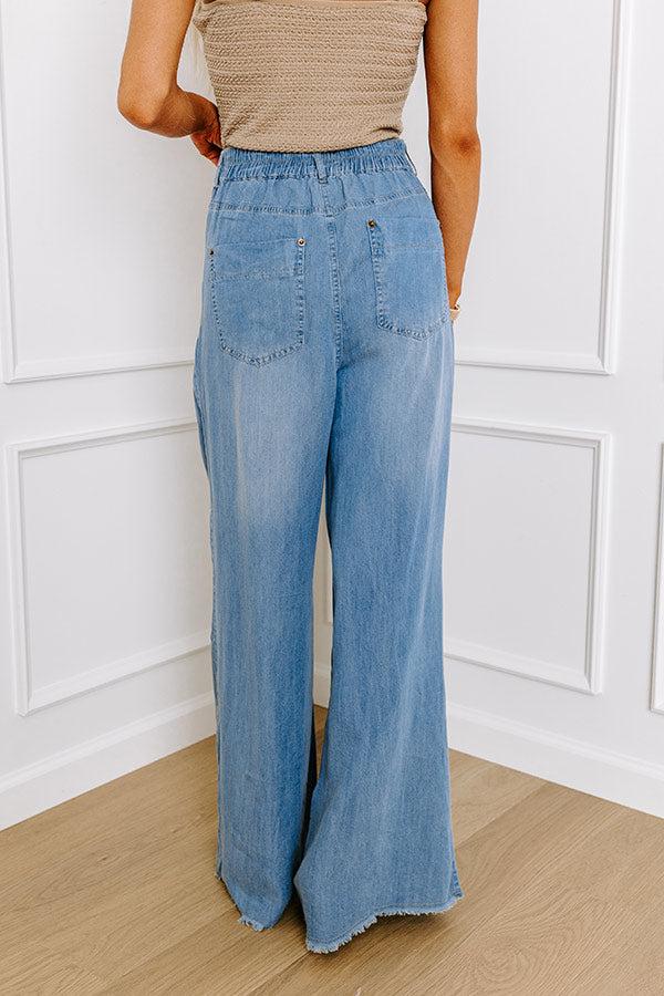 The Jessica Wide Leg Denim Trouser Product Image